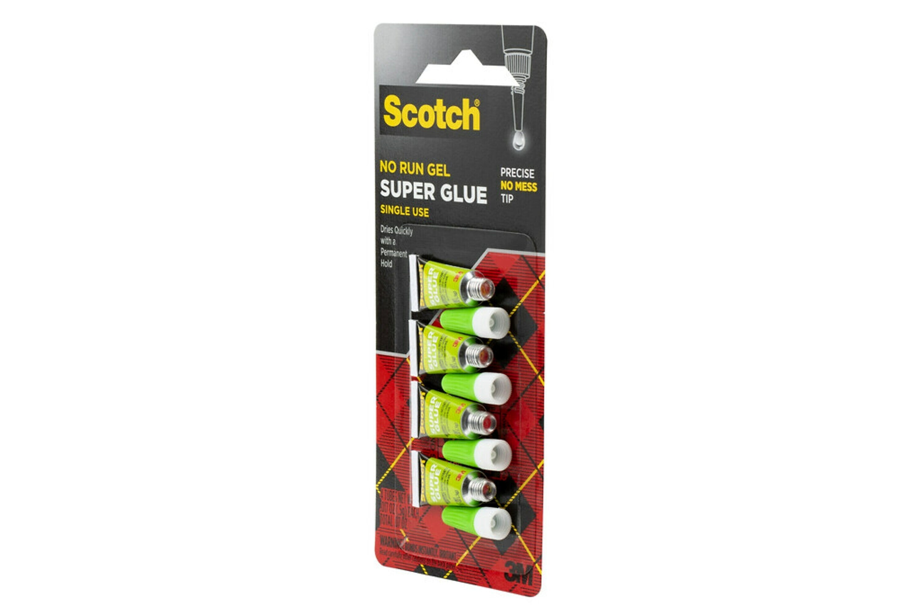 Scotch Single Use Super Glue, 0.17 oz., 4/Pack