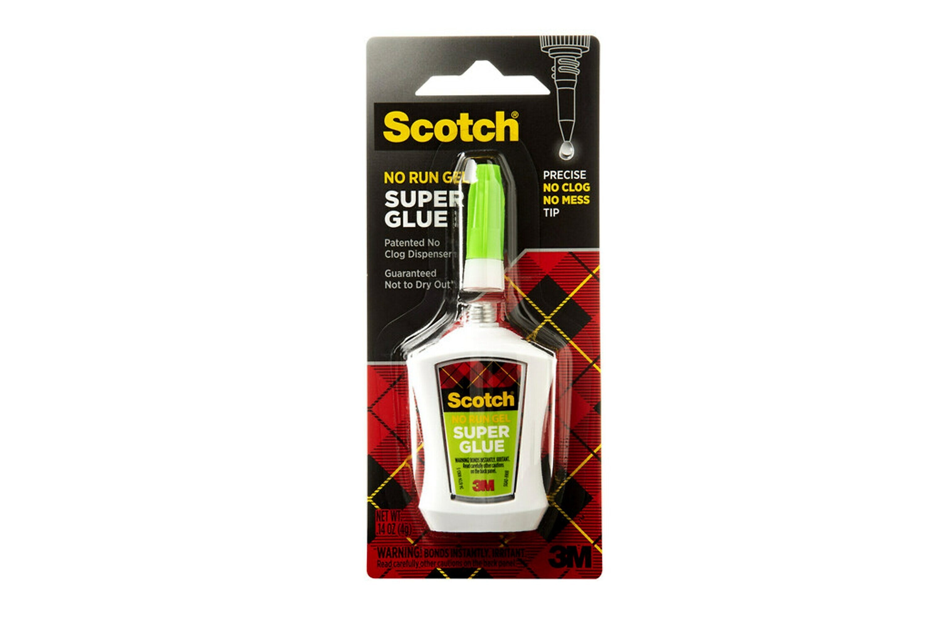 Scotch® Super Glue, 0.14 oz., Tan