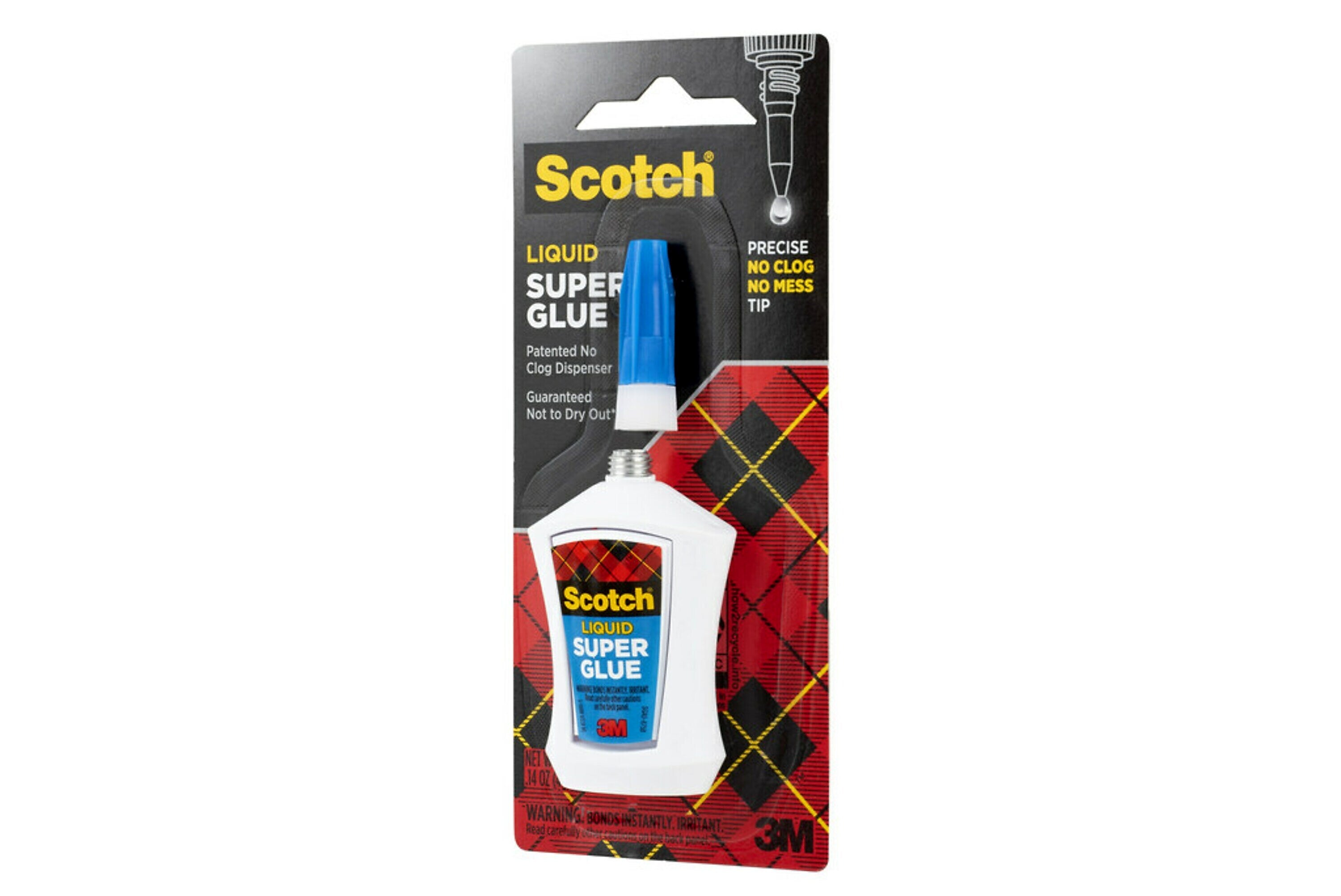 Scotch® Super Glue, .14 oz., White