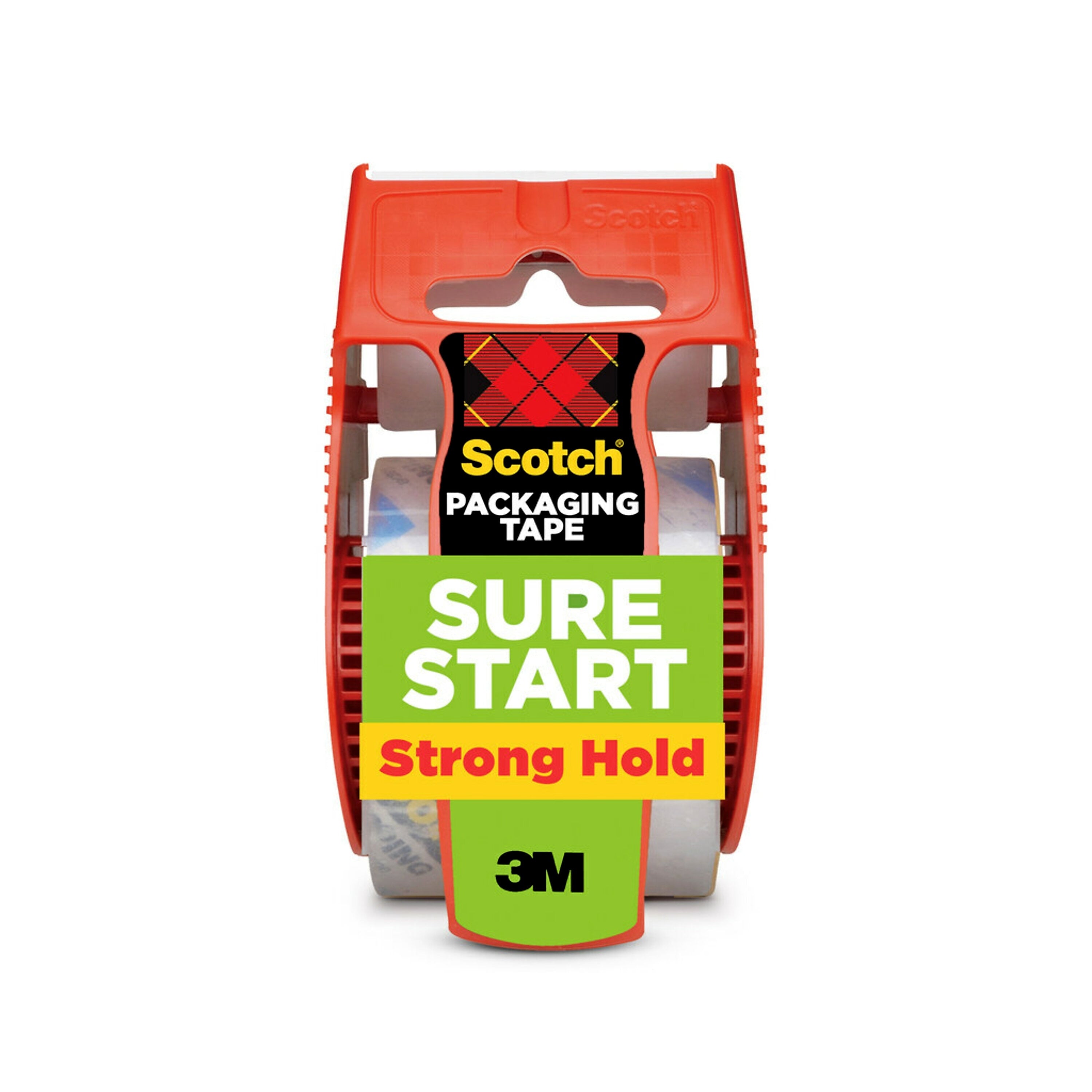 Scotch Sure Start Shipping Packing Tape with Dispenser, 1.88