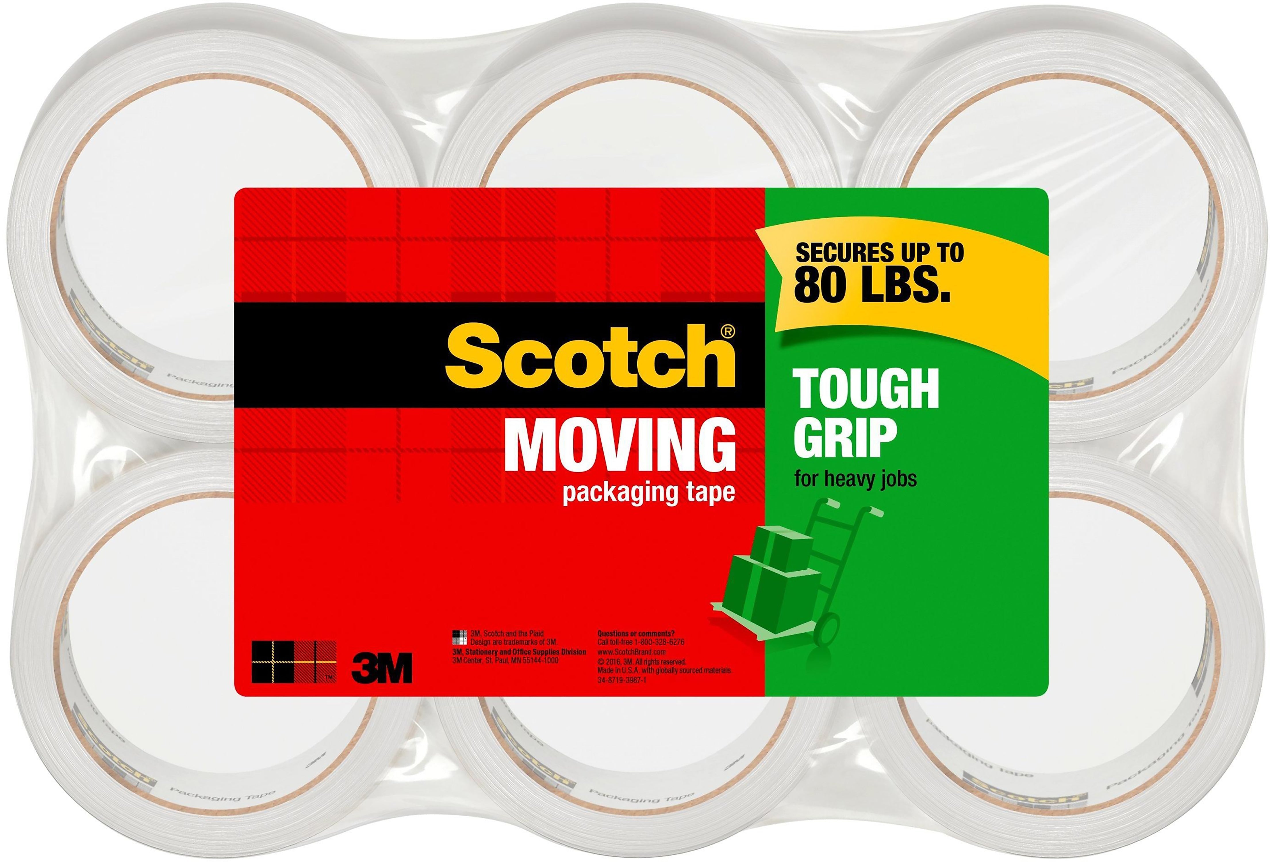 Scotch Tough Grip Packing Tape, 1.88