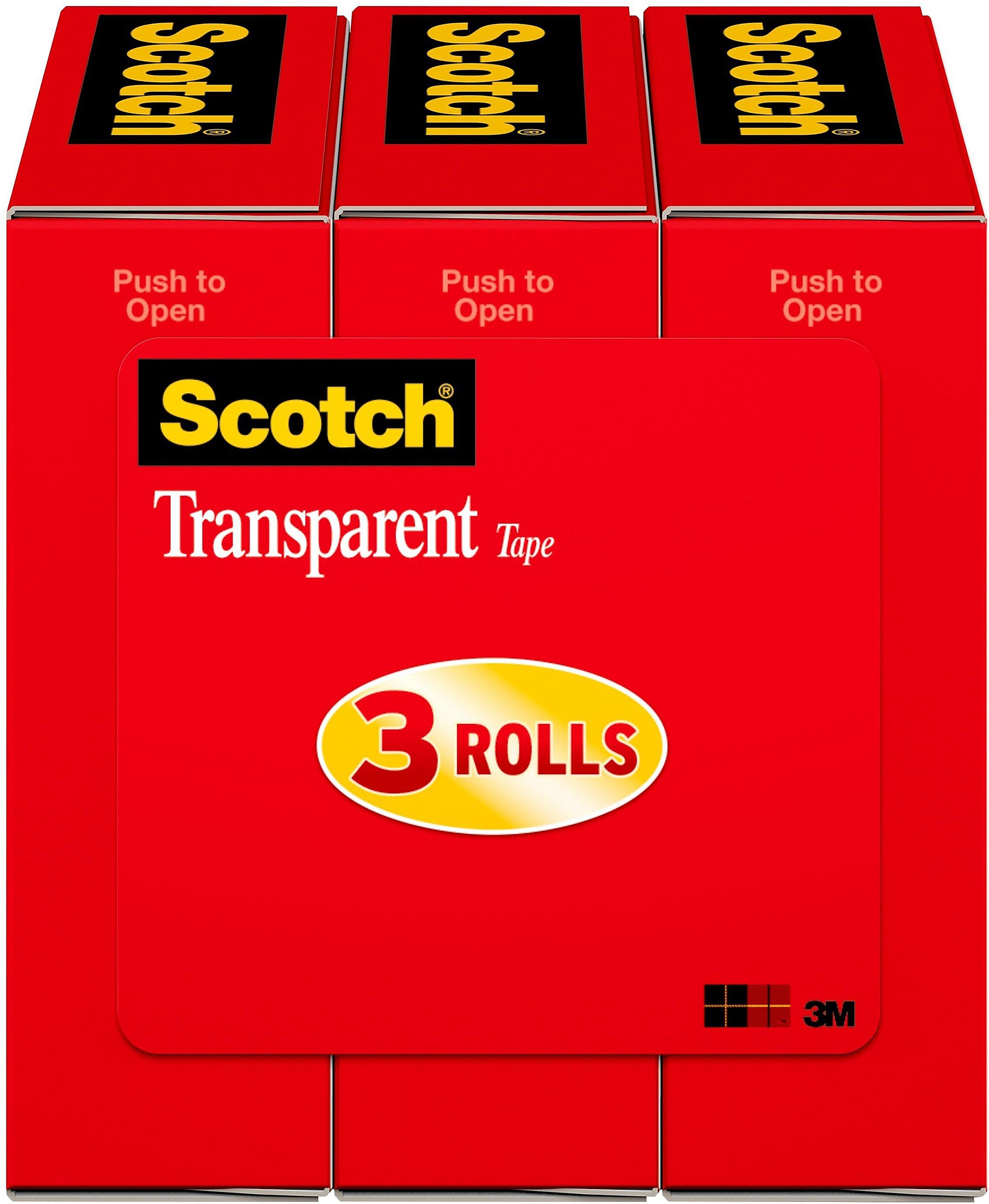 Scotch Transparent Clear Tape Refill, 0.75