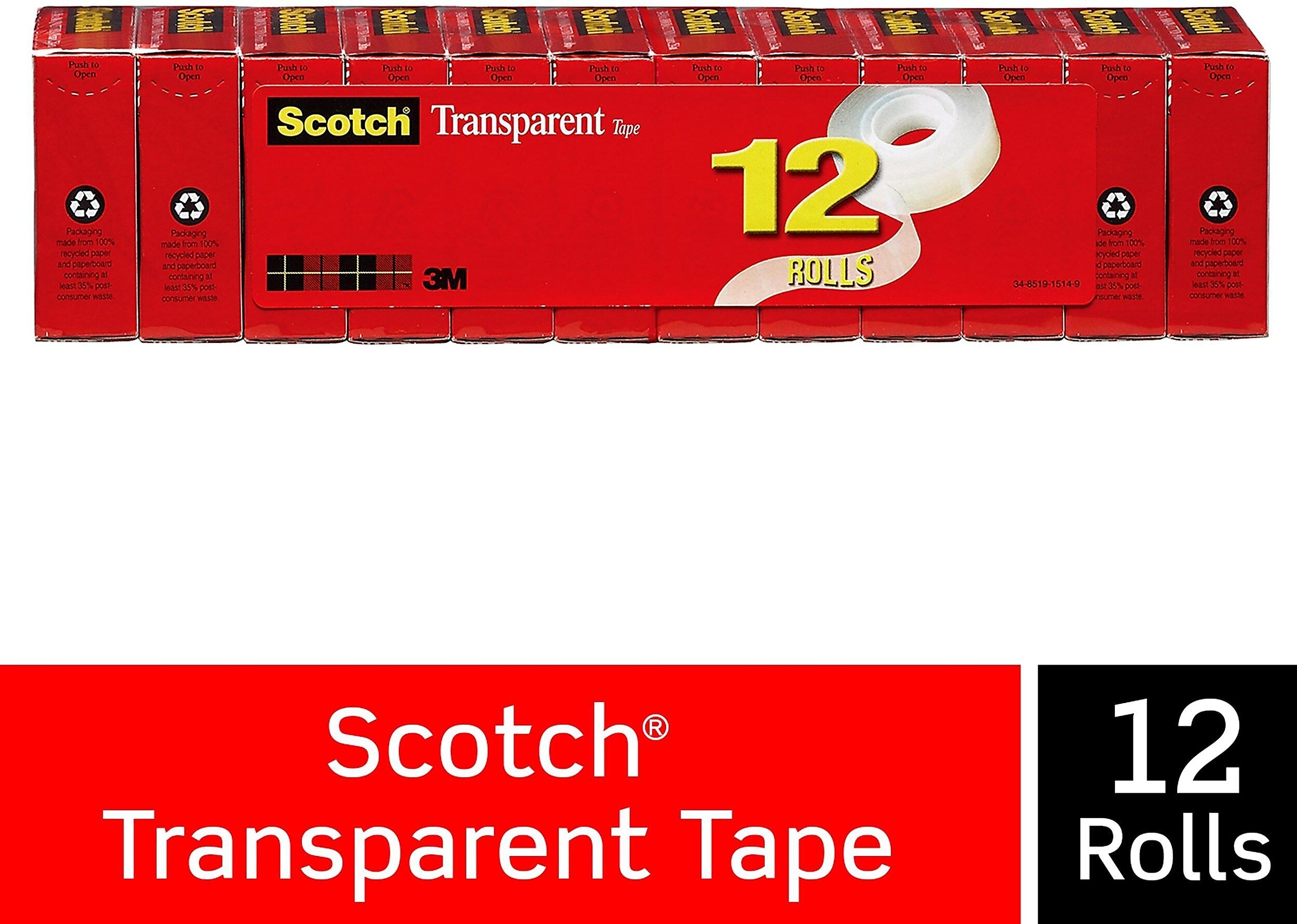 Scotch Transparent Tape, 3/4