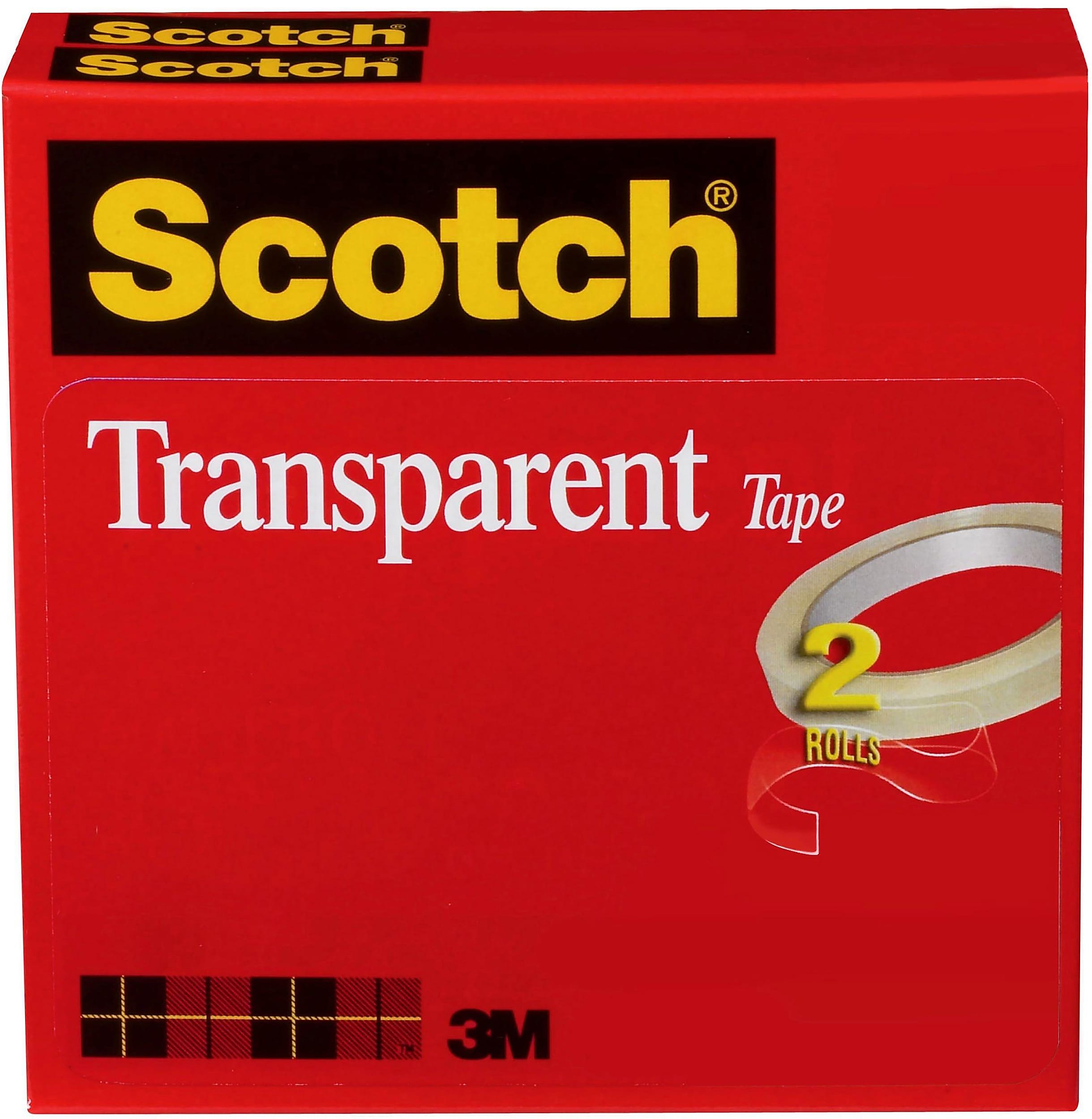 Scotch® Transparent Tape Refill, 1/2