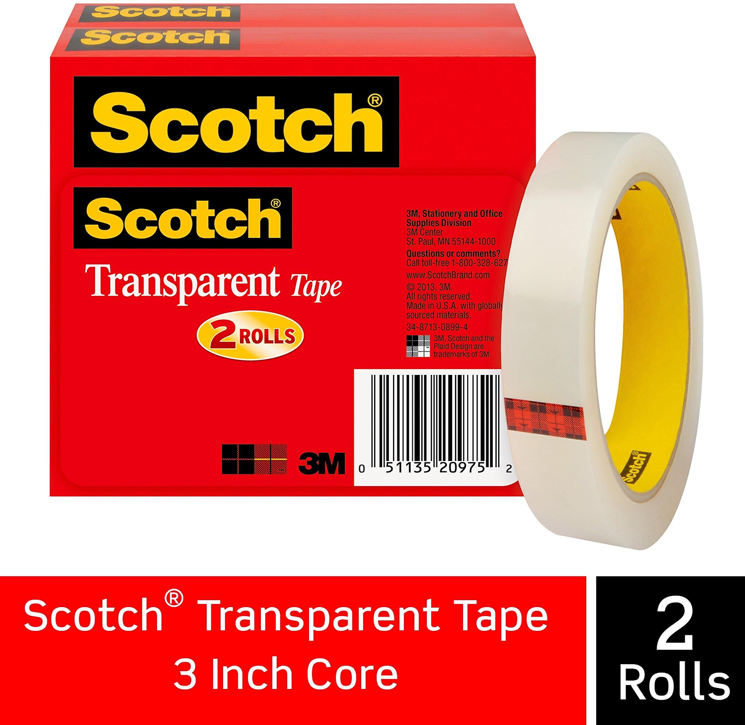 Scotch Transparent Tape Refill, 3/4
