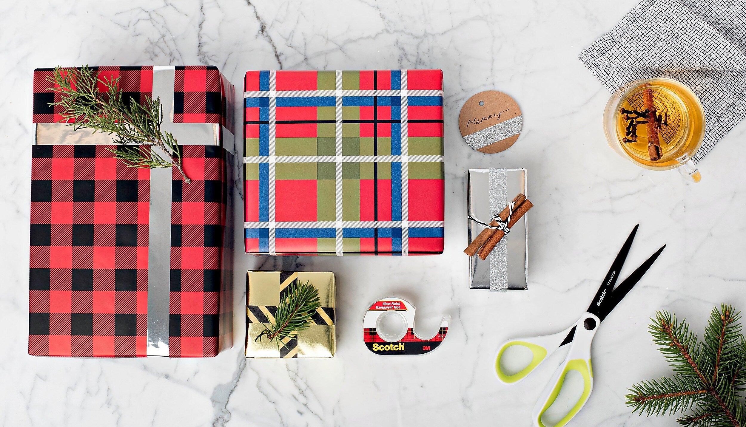 Scotch® Transparent Tape, w/Built in Refillable Dispenser, 1/2