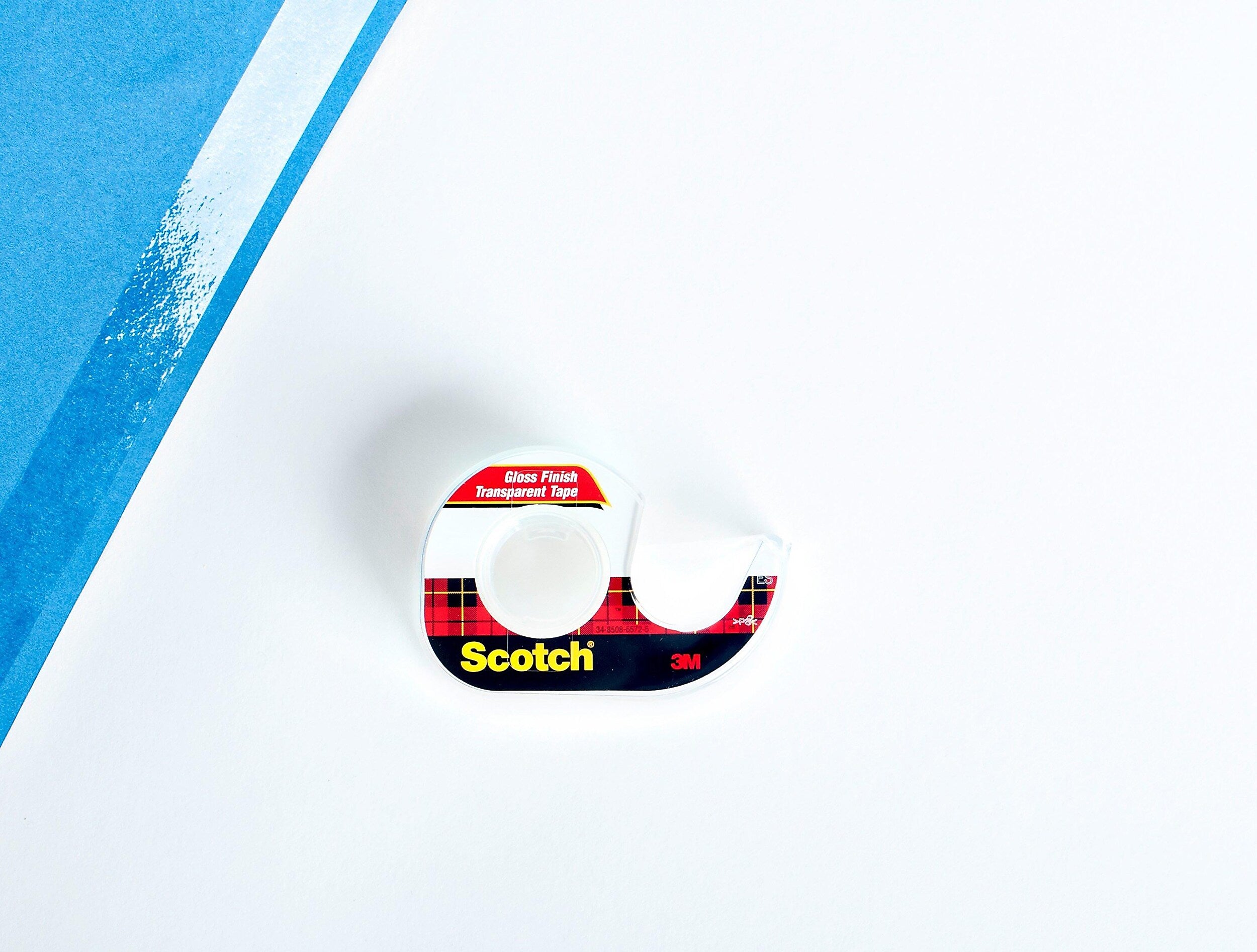 Scotch® Transparent Tape, w/Built in Refillable Dispenser, 1/2