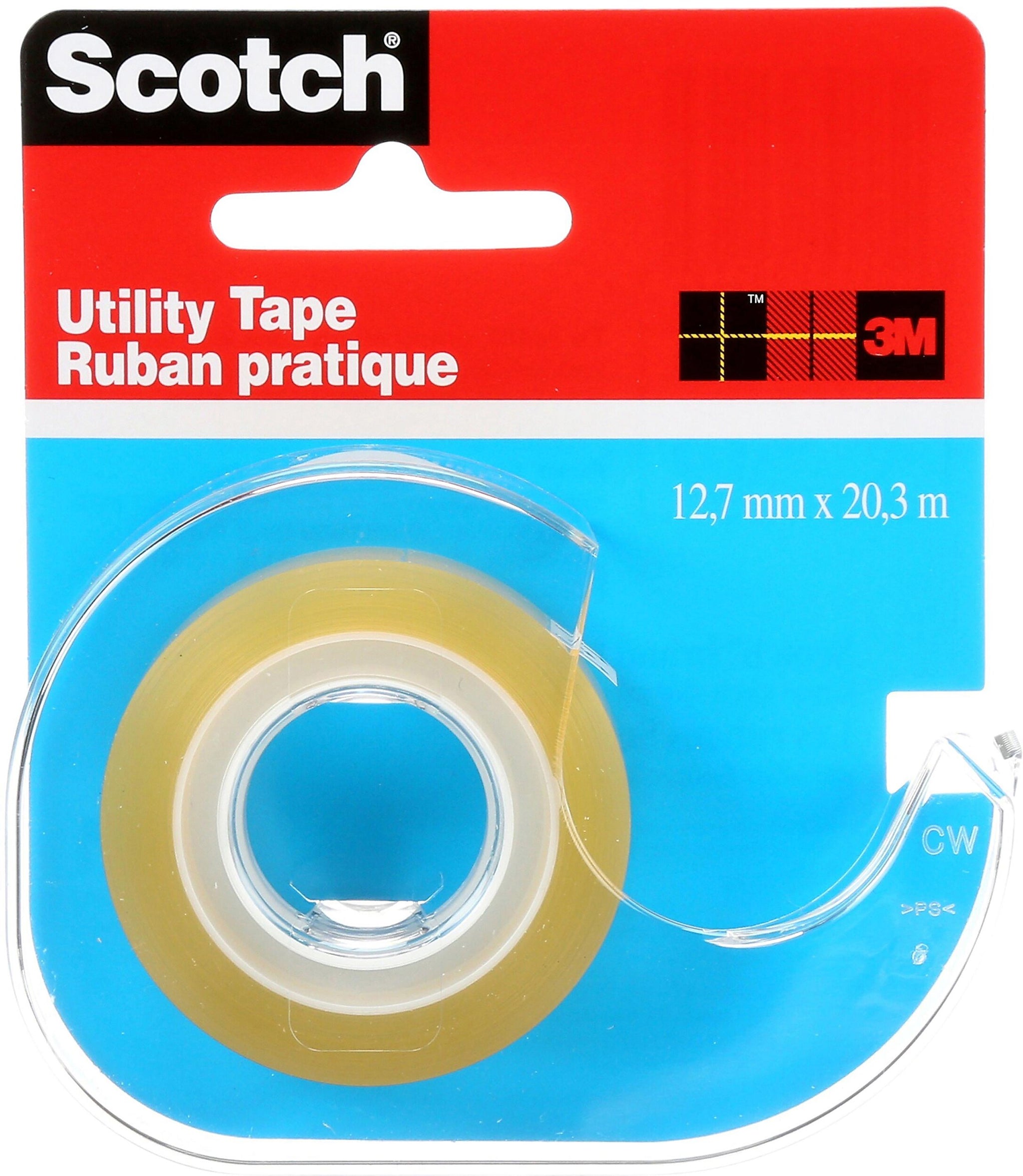 Scotch Utility Transparent Clear Tape Refill, 0.5