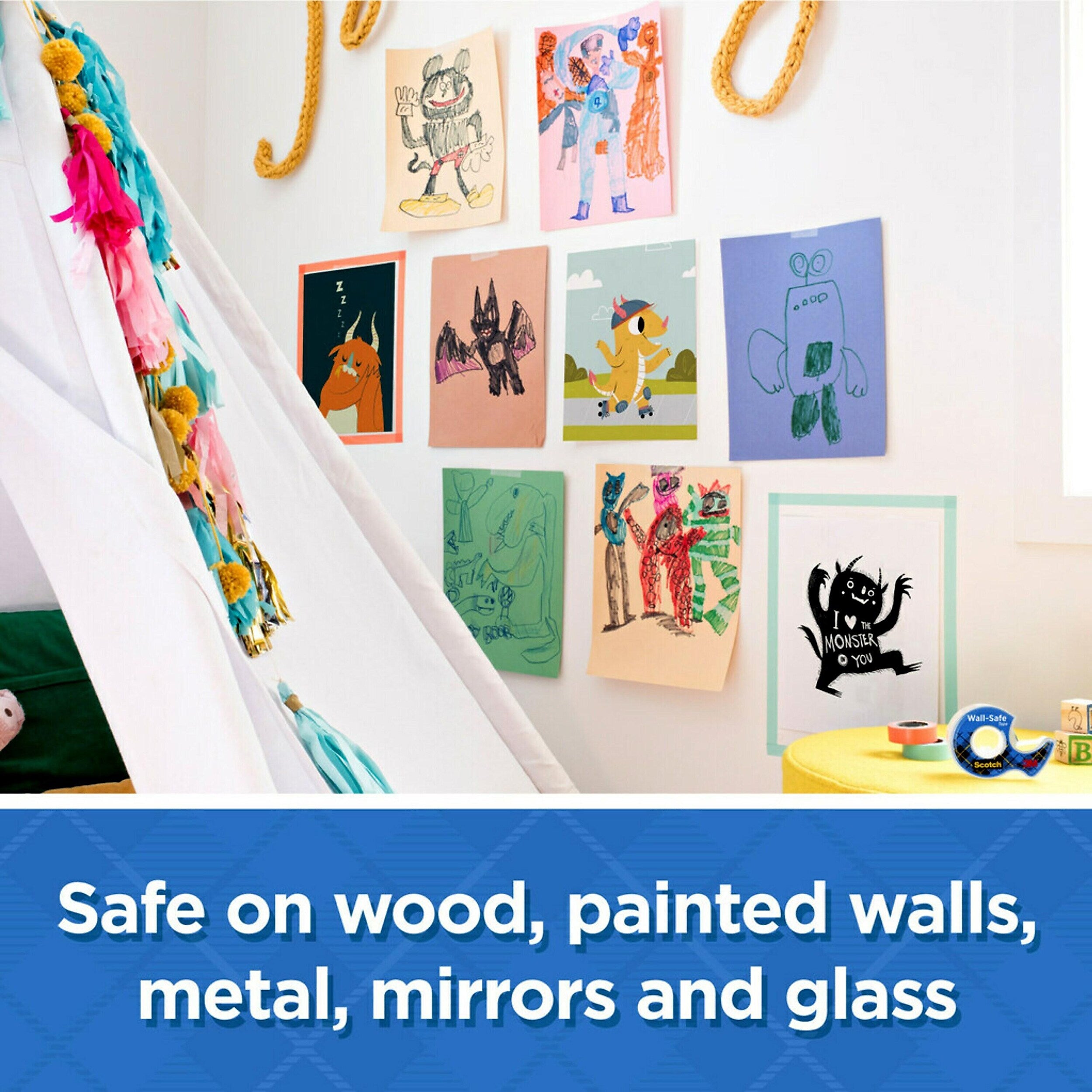 Scotch Wall-Safe Transparent Clear Tape Refill, 0.75