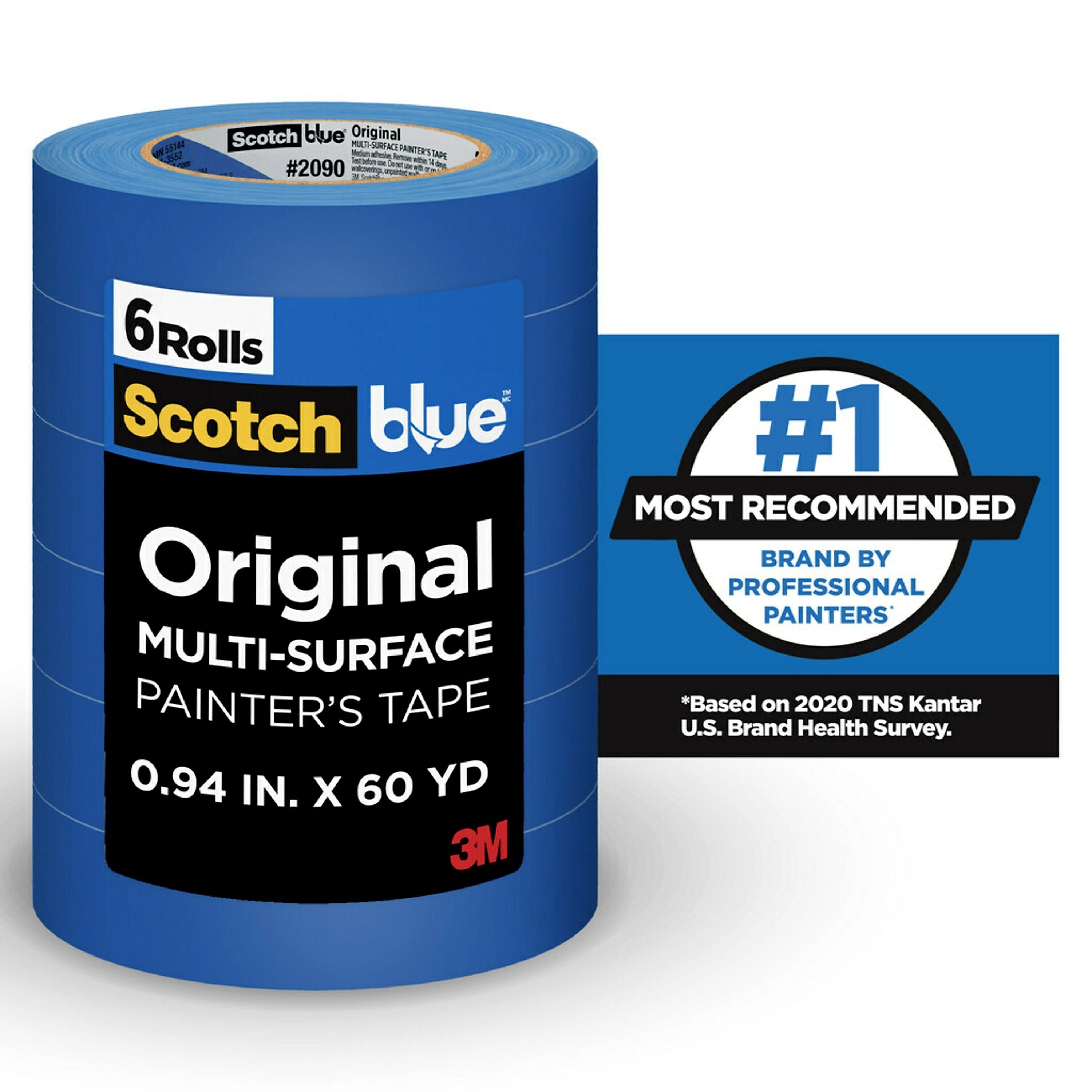 ScotchBlue ORIGINAL Painter's Tape Value Pack, 0.94