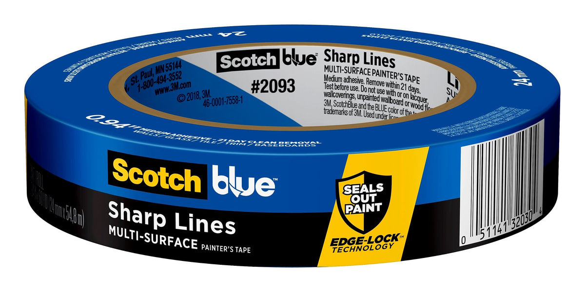 ScotchBlue Sharp Lines 0.94" x 60 yd. Medium Painter's Tape