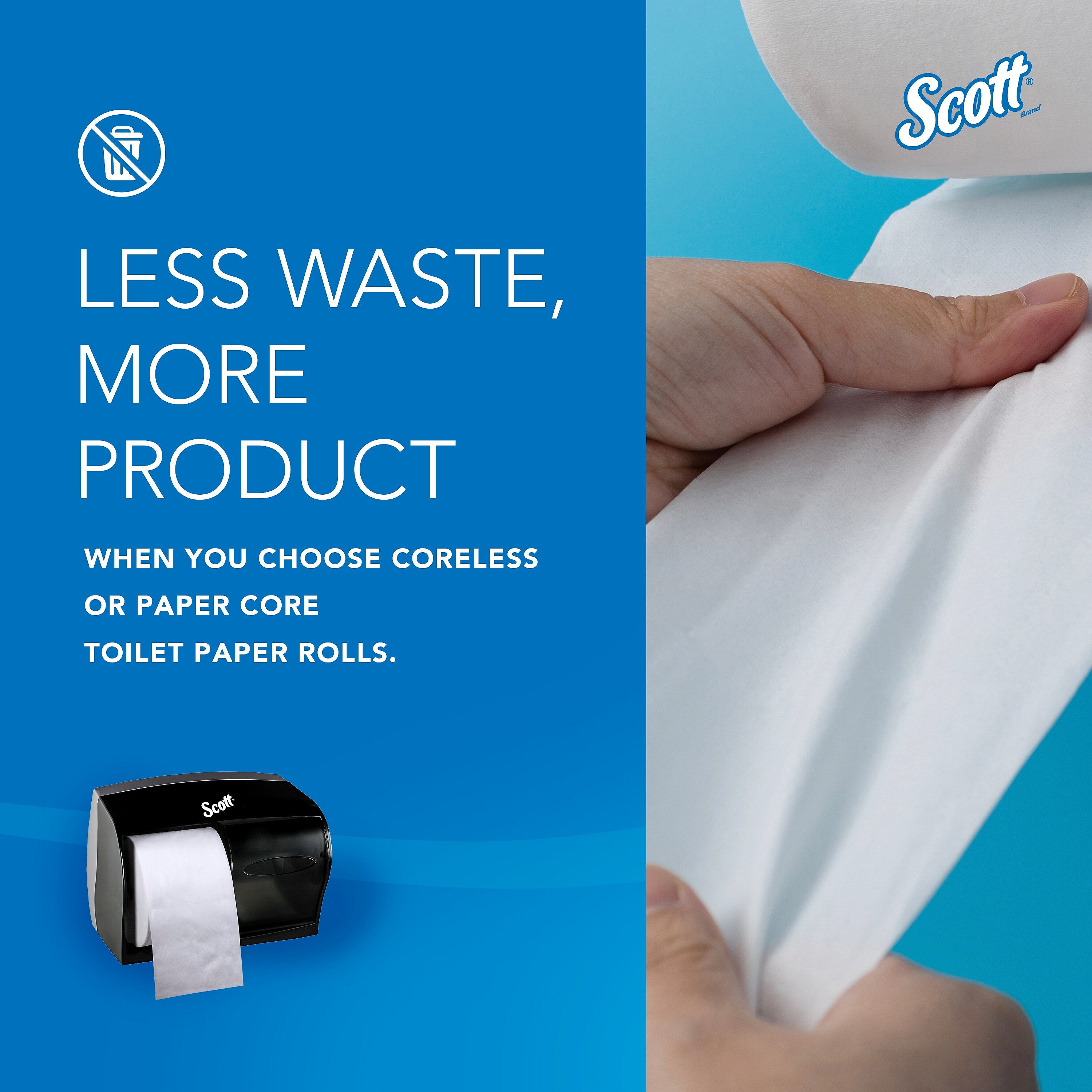 Scott 1000 Coreless Toilet Paper Dispenser, Smoke Gray