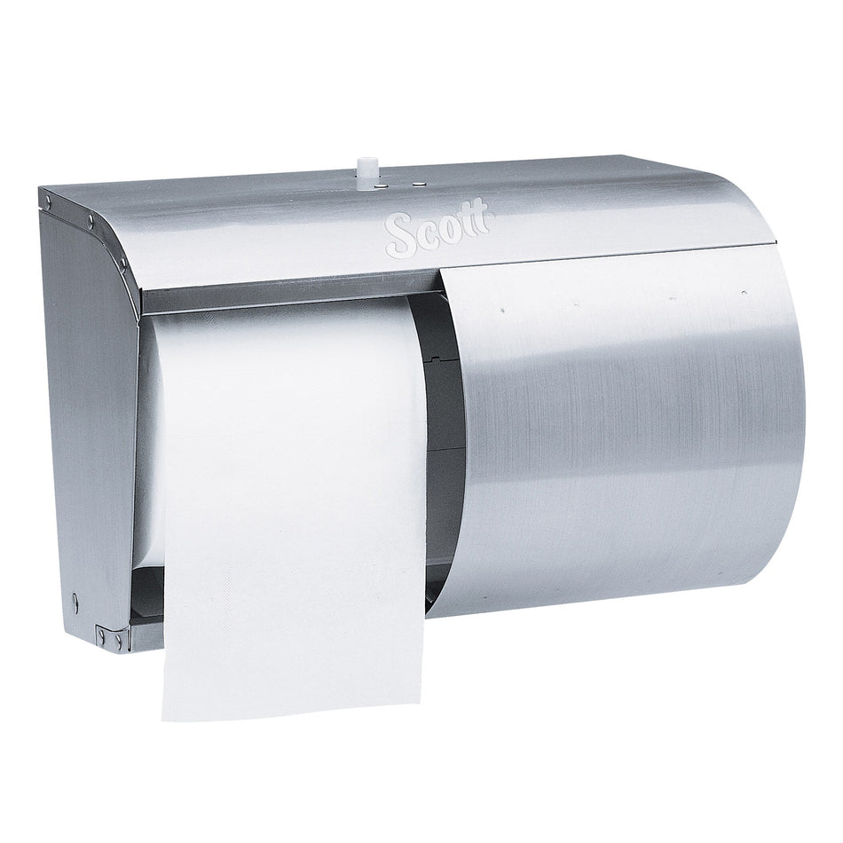 Scott Coreless Double Roll Bath Tissue Dispenser, Stainless Steel