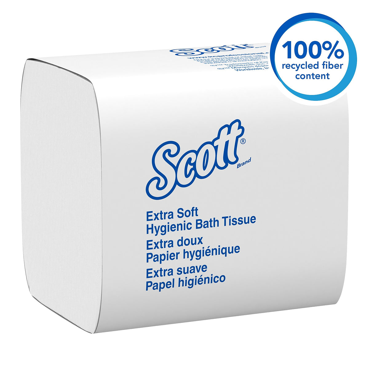 Scott Cotton Z-Fold Toilet Paper, 2-ply, White, 250 Sheets/Pack, 36 Packs/Carton