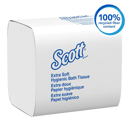 Scott Cotton Z-Fold Toilet Paper, 2-ply, White, 250 Sheets/Pack, 36 Packs/Carton