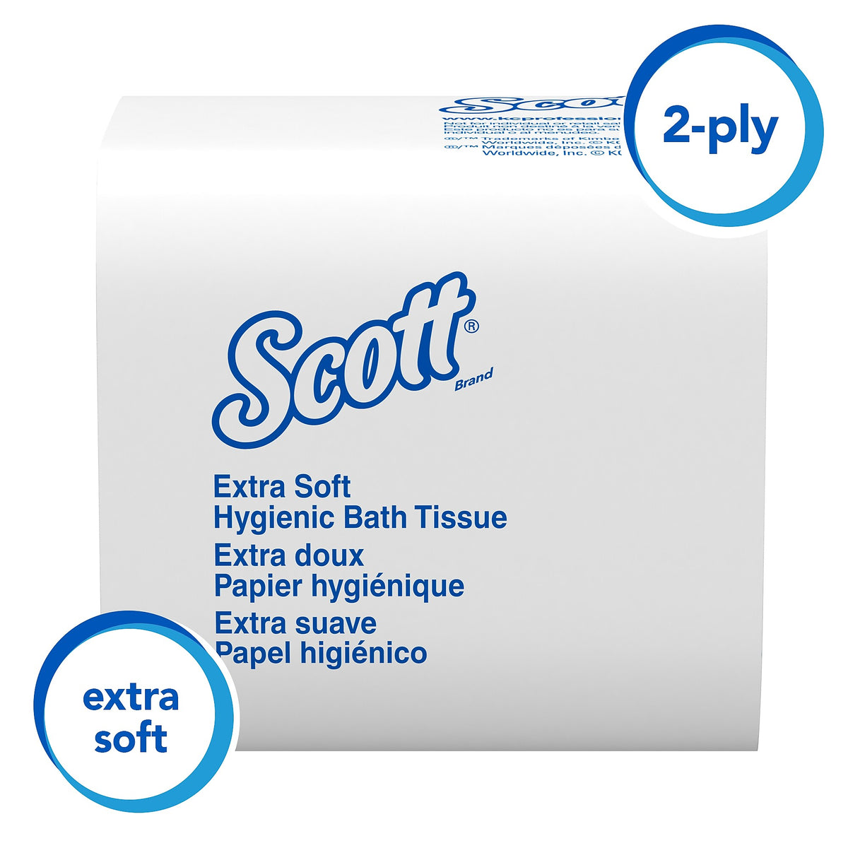 Scott Cotton Z-Fold Toilet Paper, 2-ply, White, 250 Sheets/Pack, 36 Packs/Carton