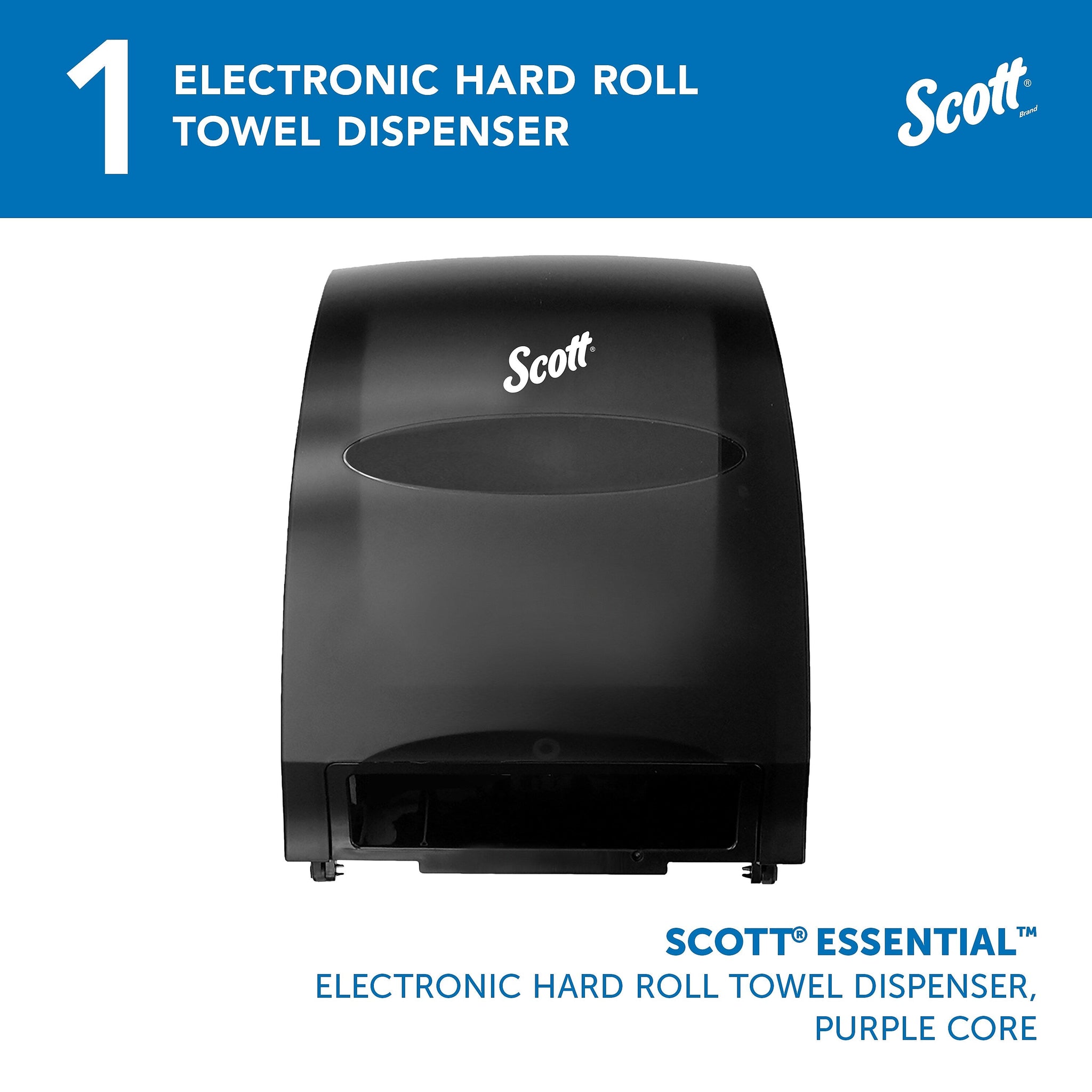 Scott Essential Automatic Hard Roll Towel Dispenser, Smoke Black