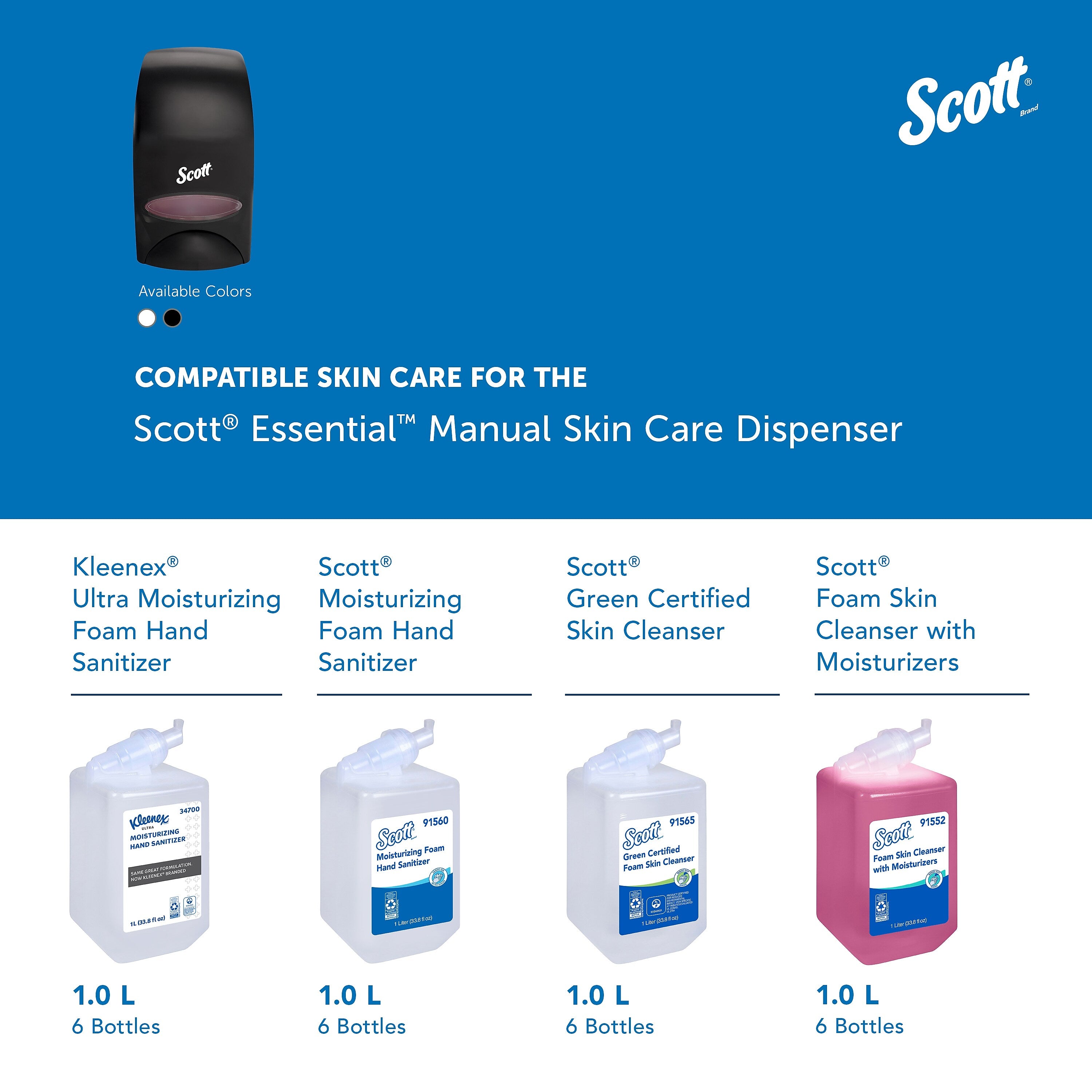 Scott Essential Cassette Skin Care Dispenser, Black