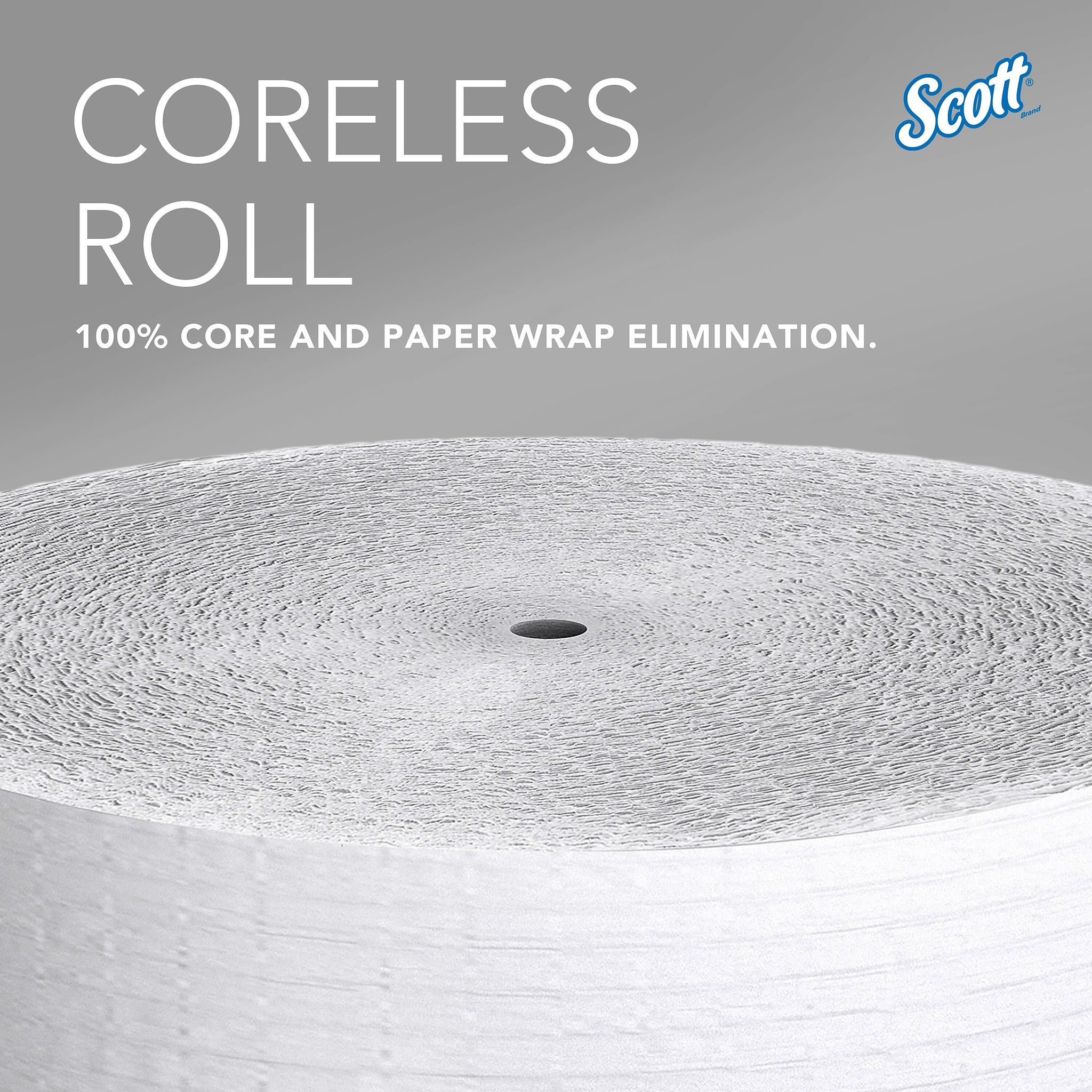 Scott Essential Recycled Coreless Toilet Paper, 1-ply, White, 12 Rolls/Case
