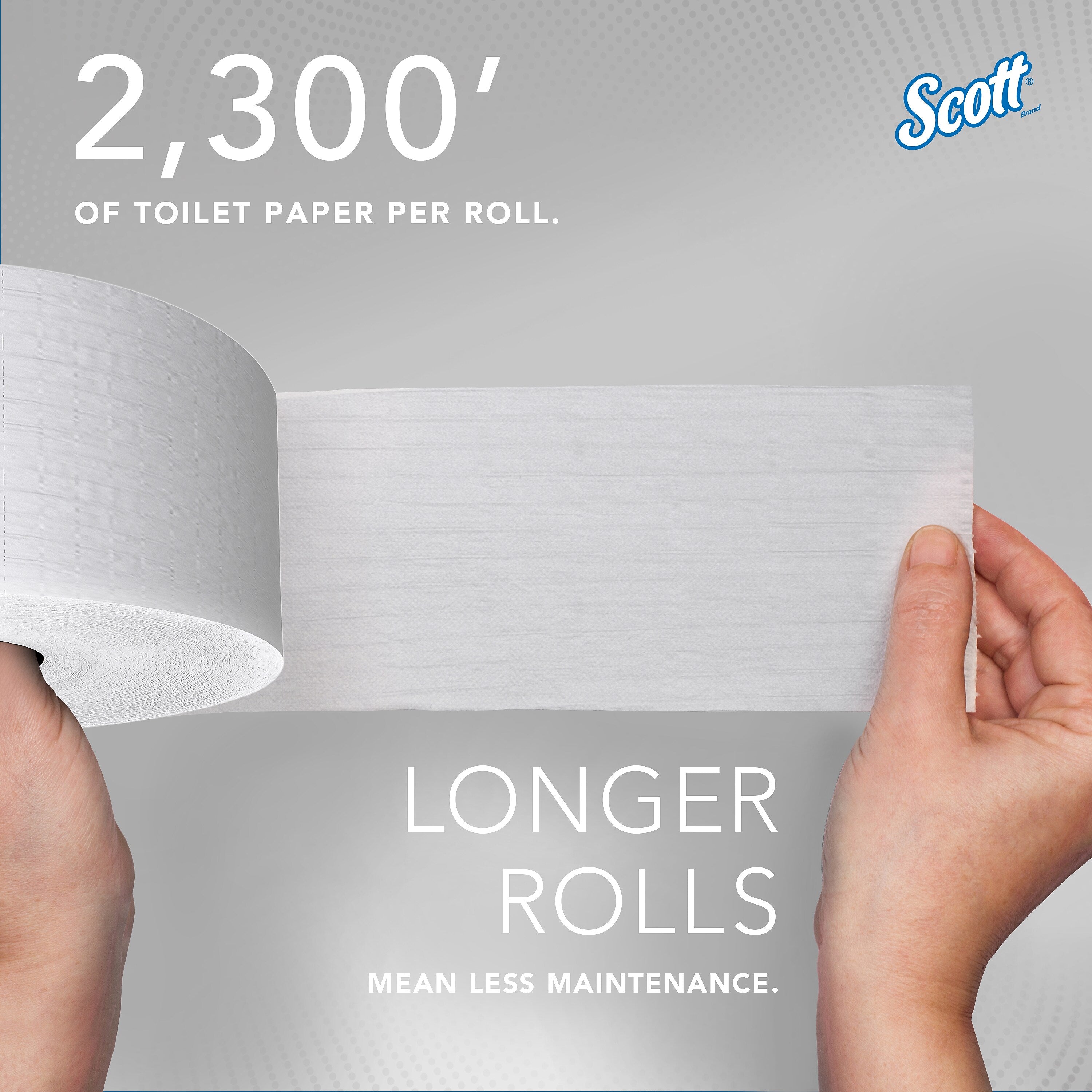 Scott Essential Recycled Coreless Toilet Paper, 1-ply, White, 12 Rolls/Case