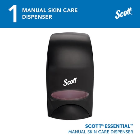 Scott Essential Wall Mounted Hand Soap/Hand Sanitizer Dispenser, Black