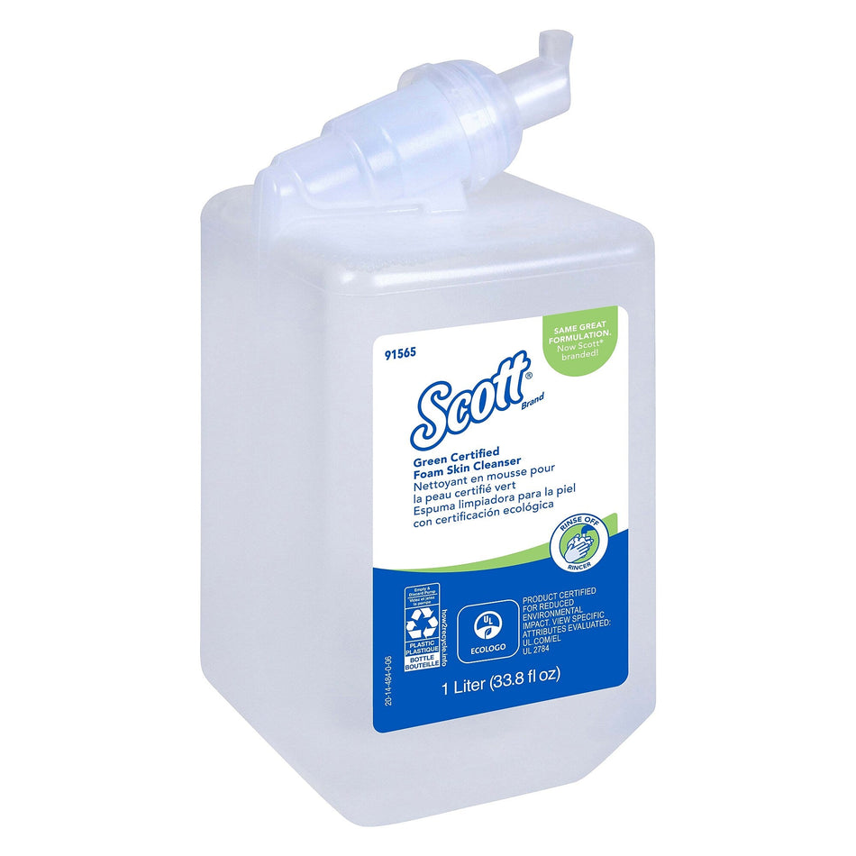 Scott Foaming Hand Soap Refill, Clear, Fragrance Free, 1 Liter, 6/Carton