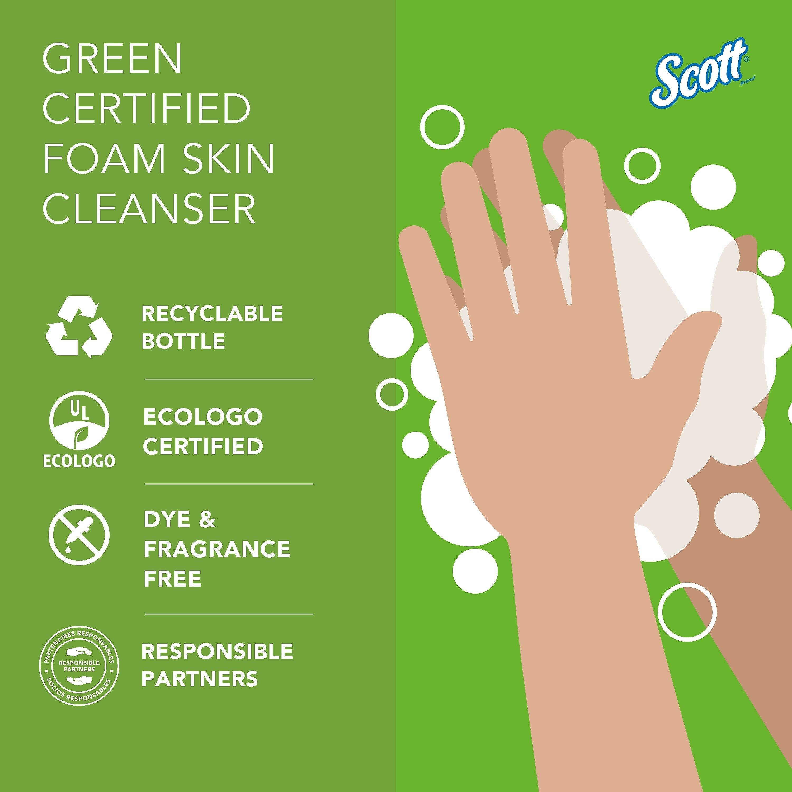Scott Foaming Hand Soap Refill, Clear, Fragrance Free, 1 Liter, 6/Carton