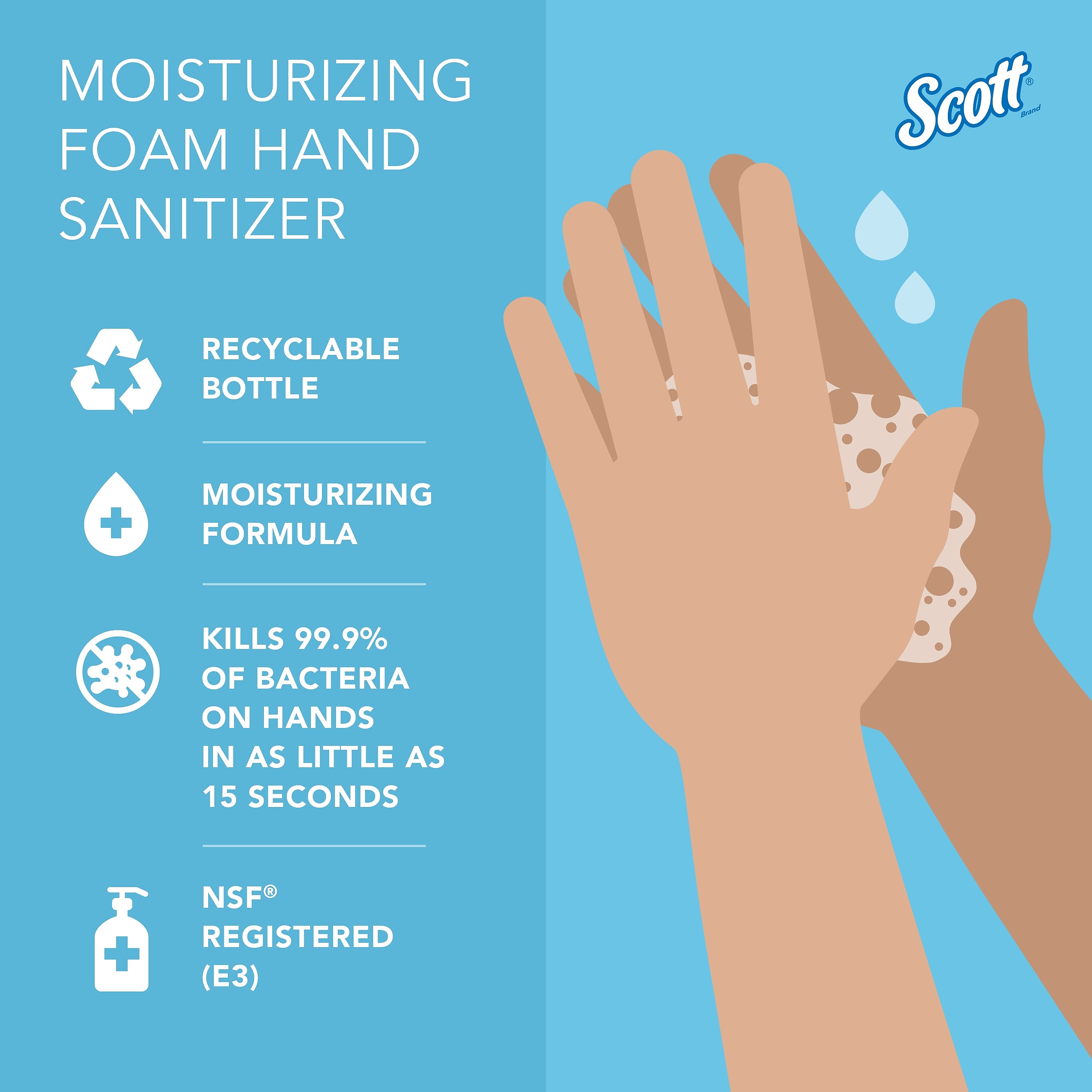 Scott Pro Foaming Hand Sanitizer Refill, Fresh Scent, 1200 mL., 2/Carton