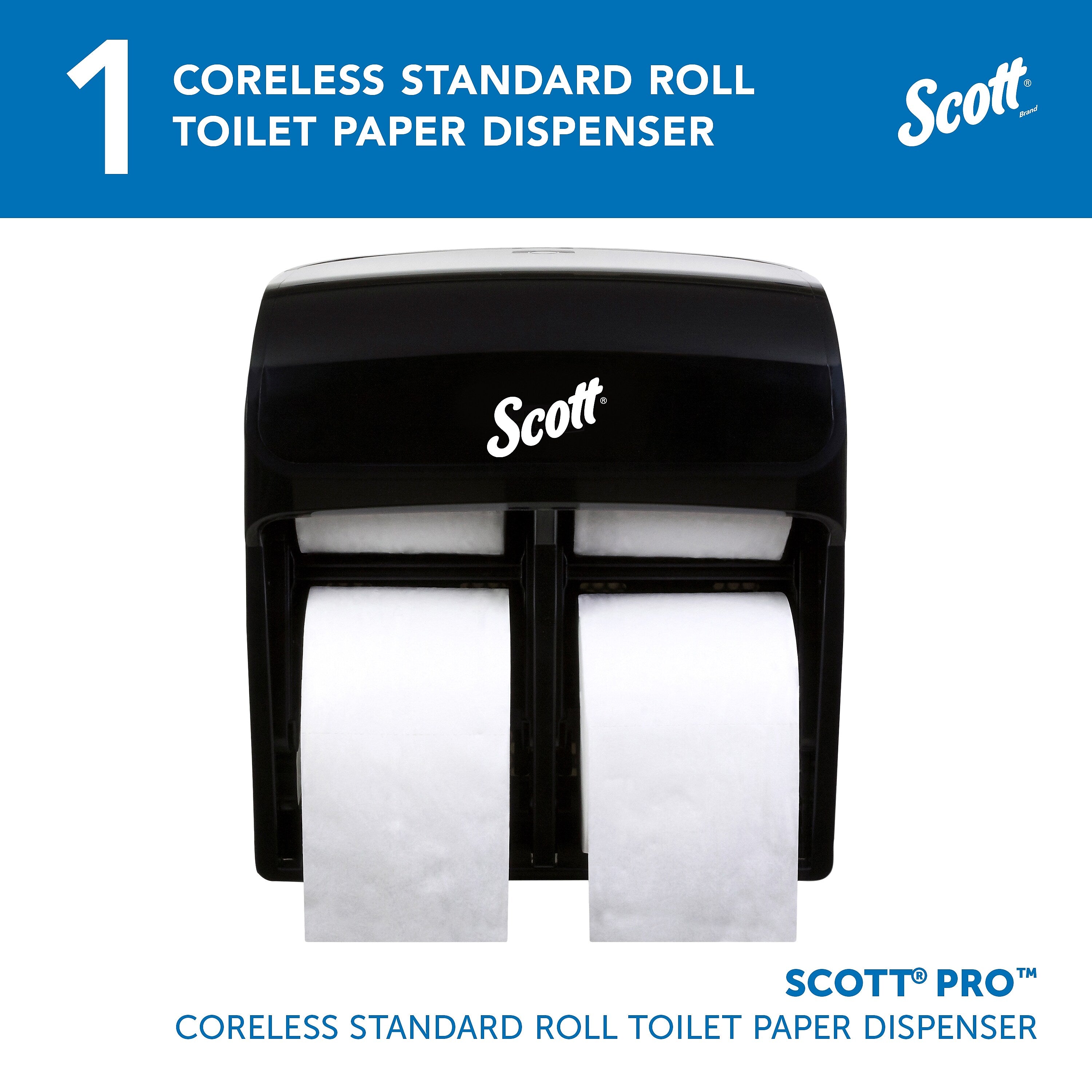 Scott Professional High Capacity Bathroom Tissue Dispenser, Black