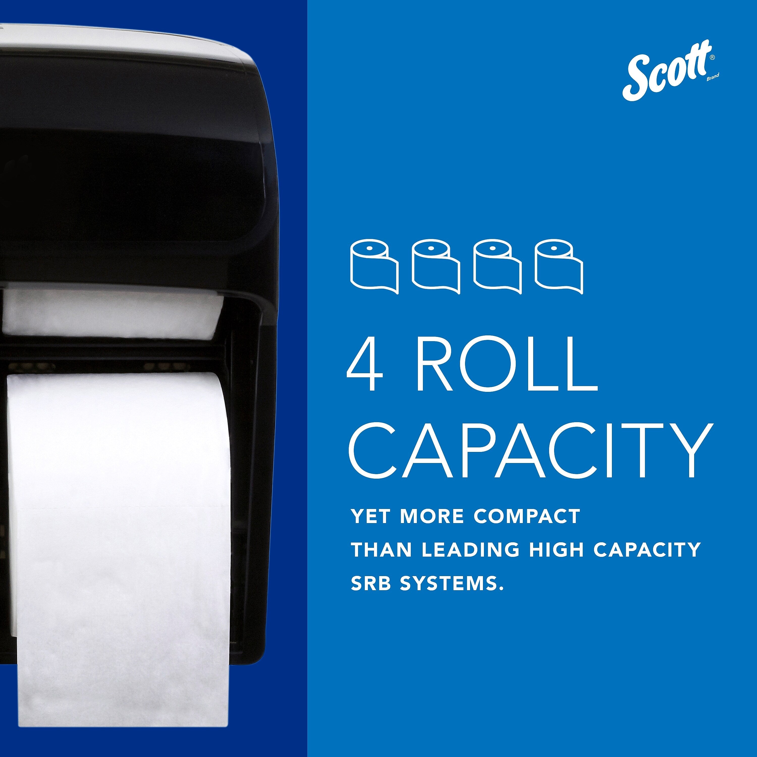 Scott Professional High Capacity Bathroom Tissue Dispenser, Black