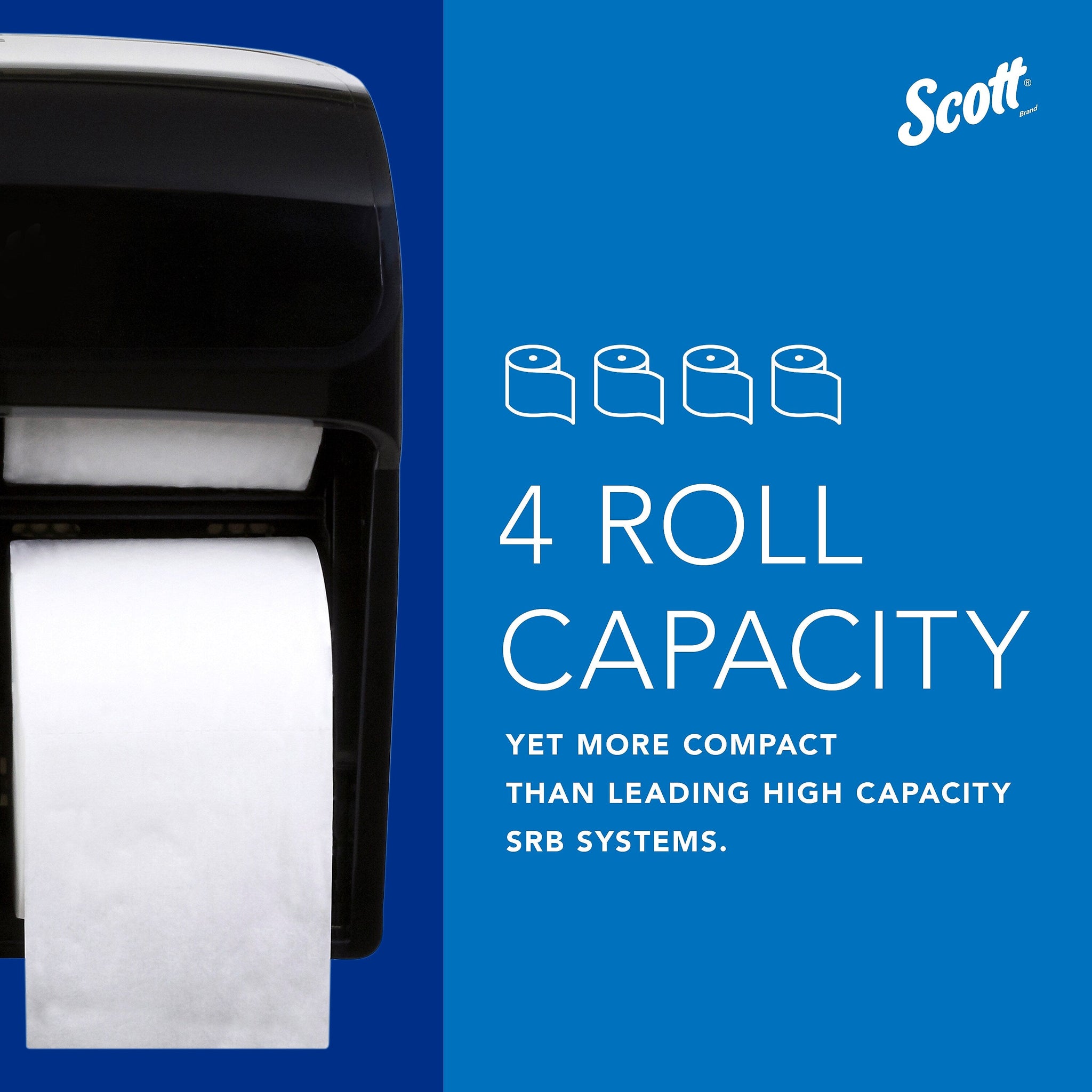 Scott Professional High Capacity Bathroom Tissue Dispenser, Black