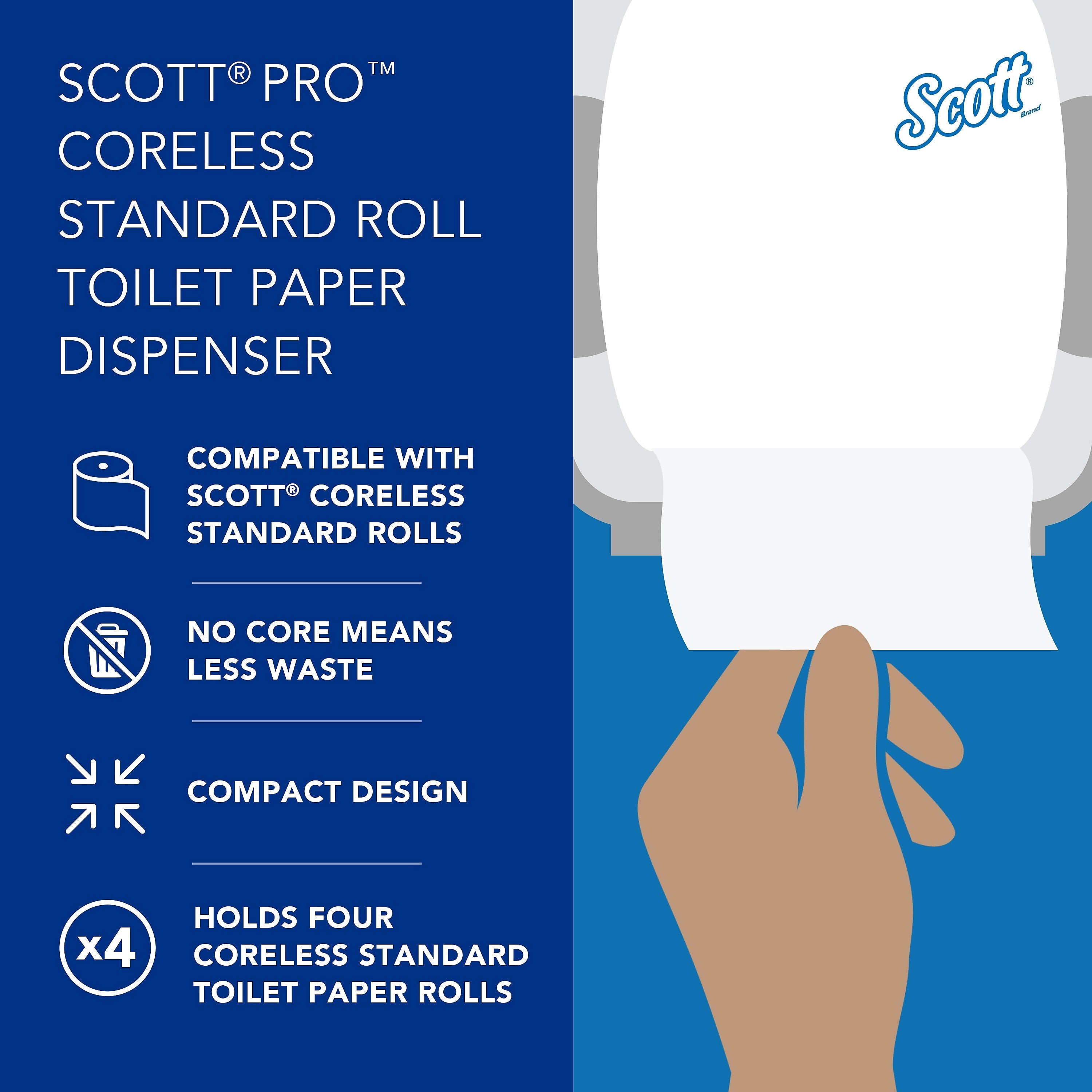 Scott Professional High Capacity Bathroom Tissue Dispenser, Black