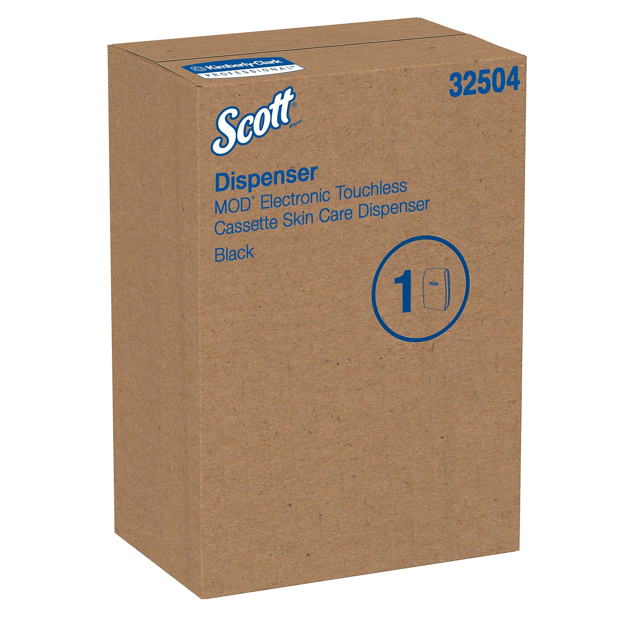 Scott Professional MOD Touchless Cassette Skin Care Dispenser, Black