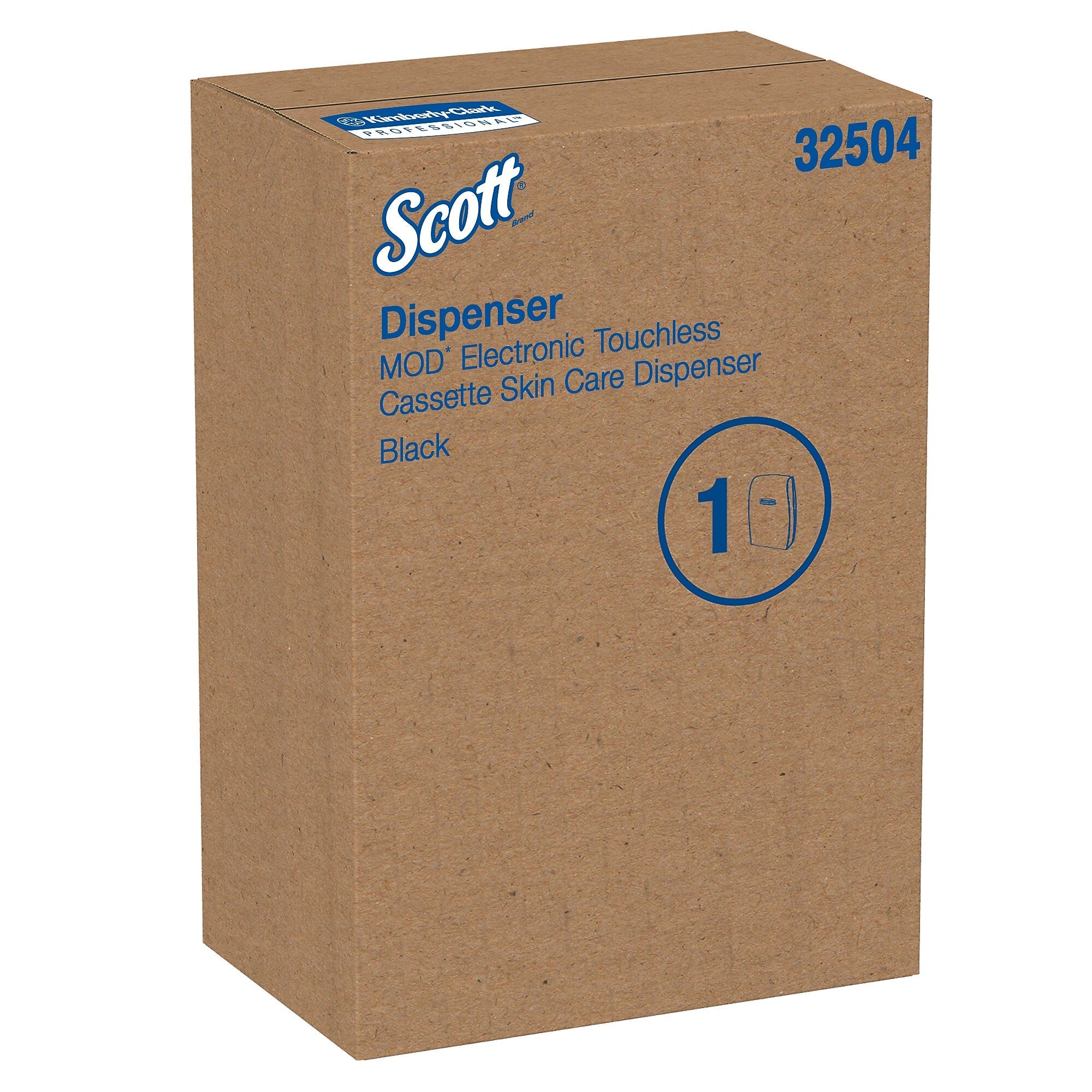 Scott Professional MOD Touchless Cassette Skin Care Dispenser, Black