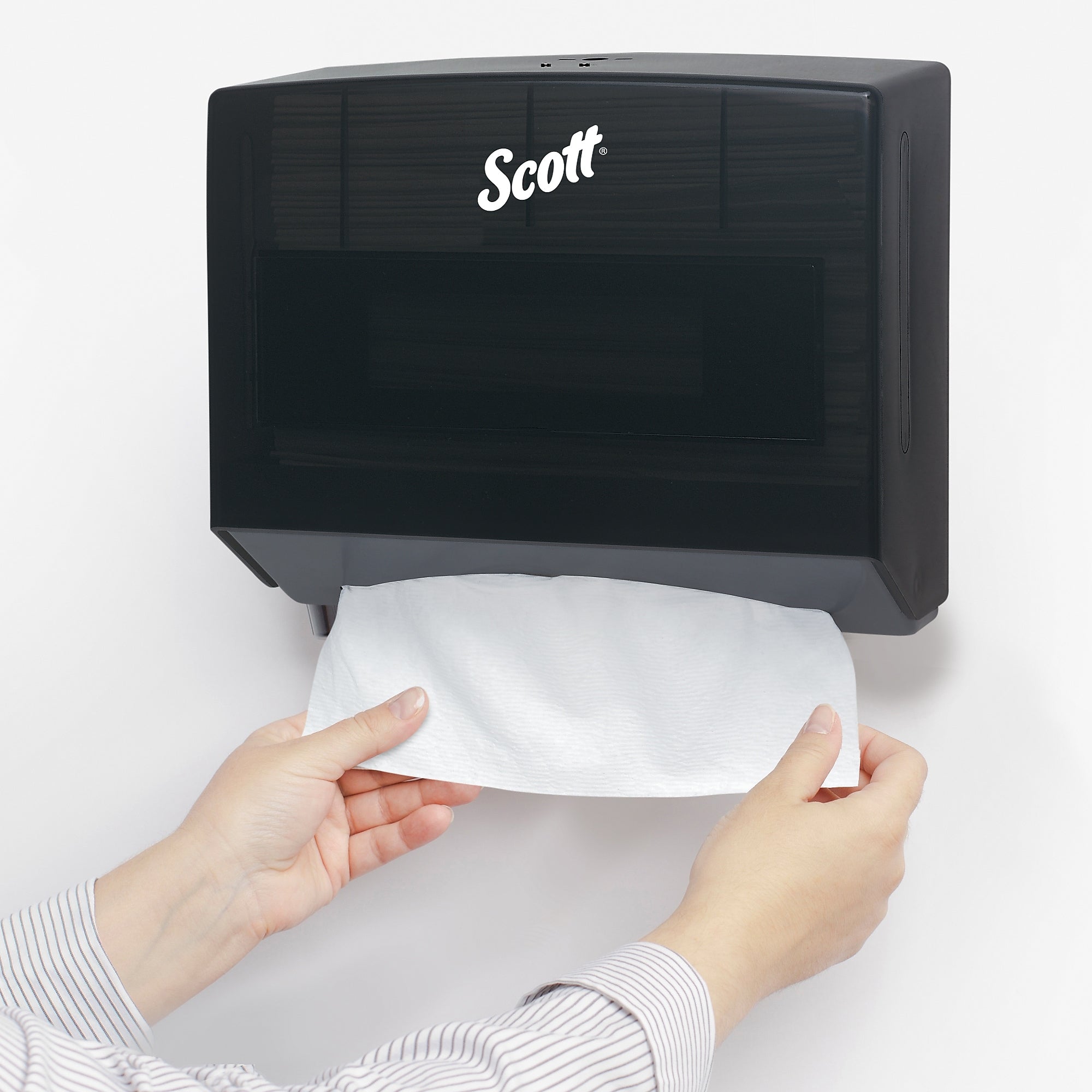 Scott Professional Scottfold Compact Folded Paper Towel Dispenser, Smoke