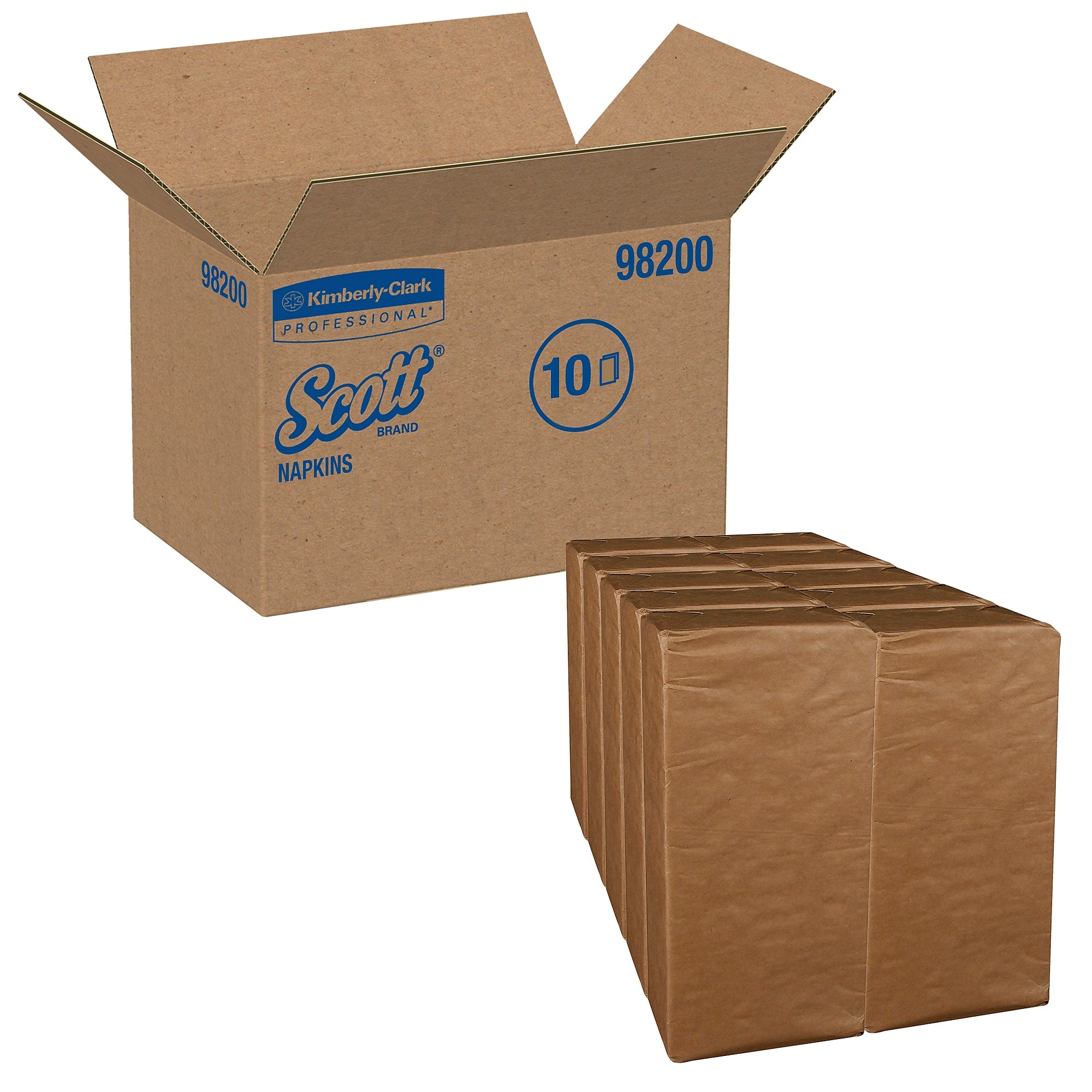 Scott Recycled Napkin, 2-ply, White, 300 Napkins/Pack, 10/Carton