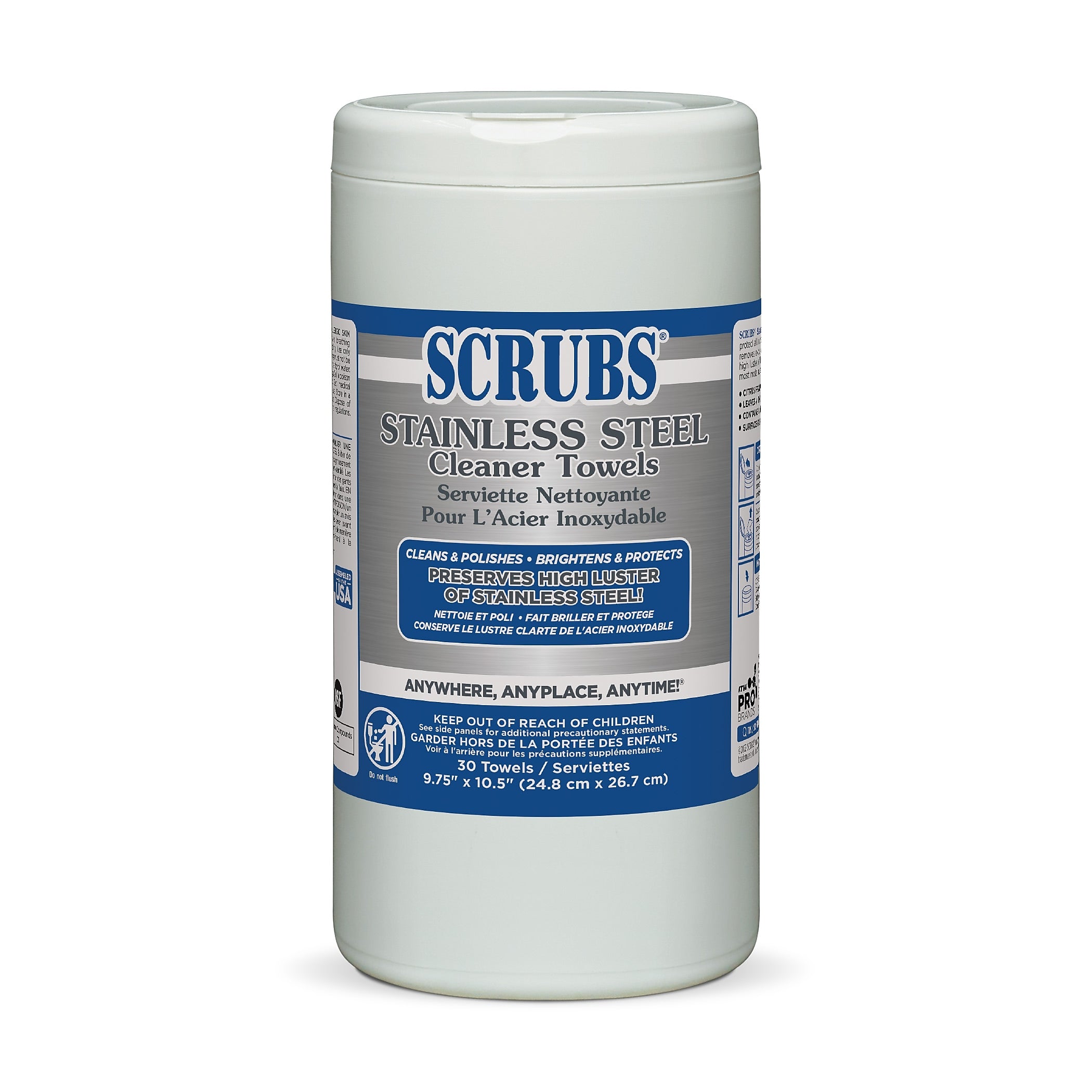 SCRUBS Stainless Steel Cleaner Polish Dual-Sided 9.75