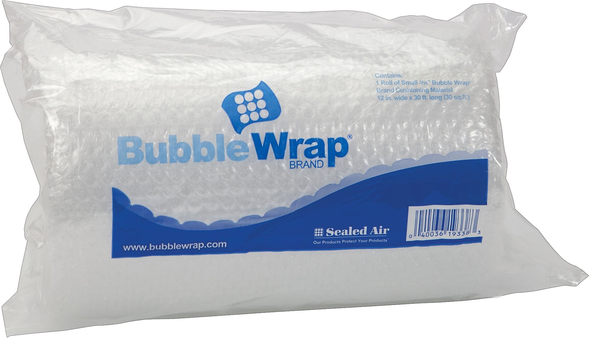 Sealed Air Barrier Bubble Wrap® with Dispenser Box, 3/16, 12" x 30'