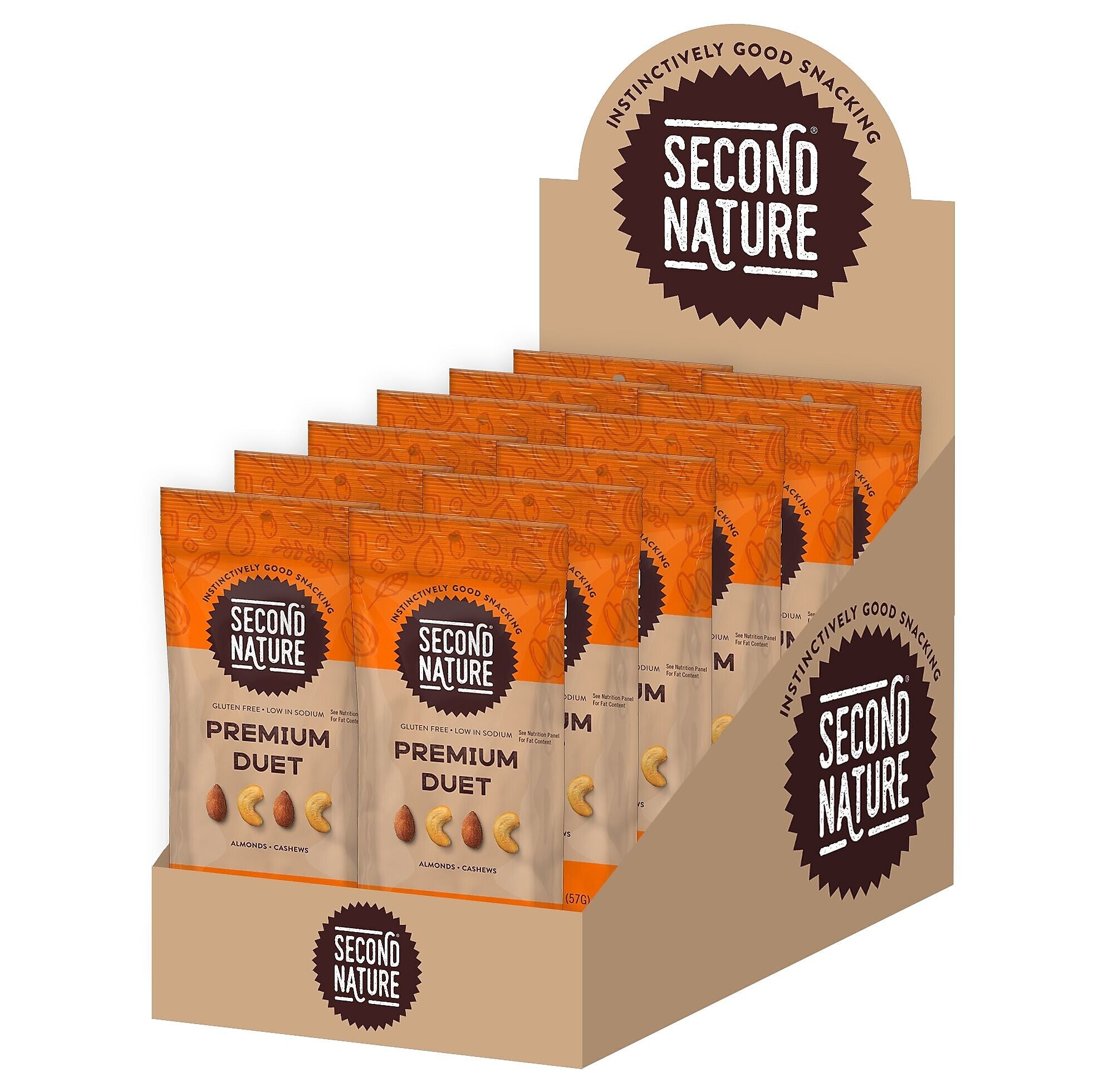 Second Nature Pemium Duet Gluten Free Fruit & Nut Trail Mix, 2 oz., 12 Bags/Pack