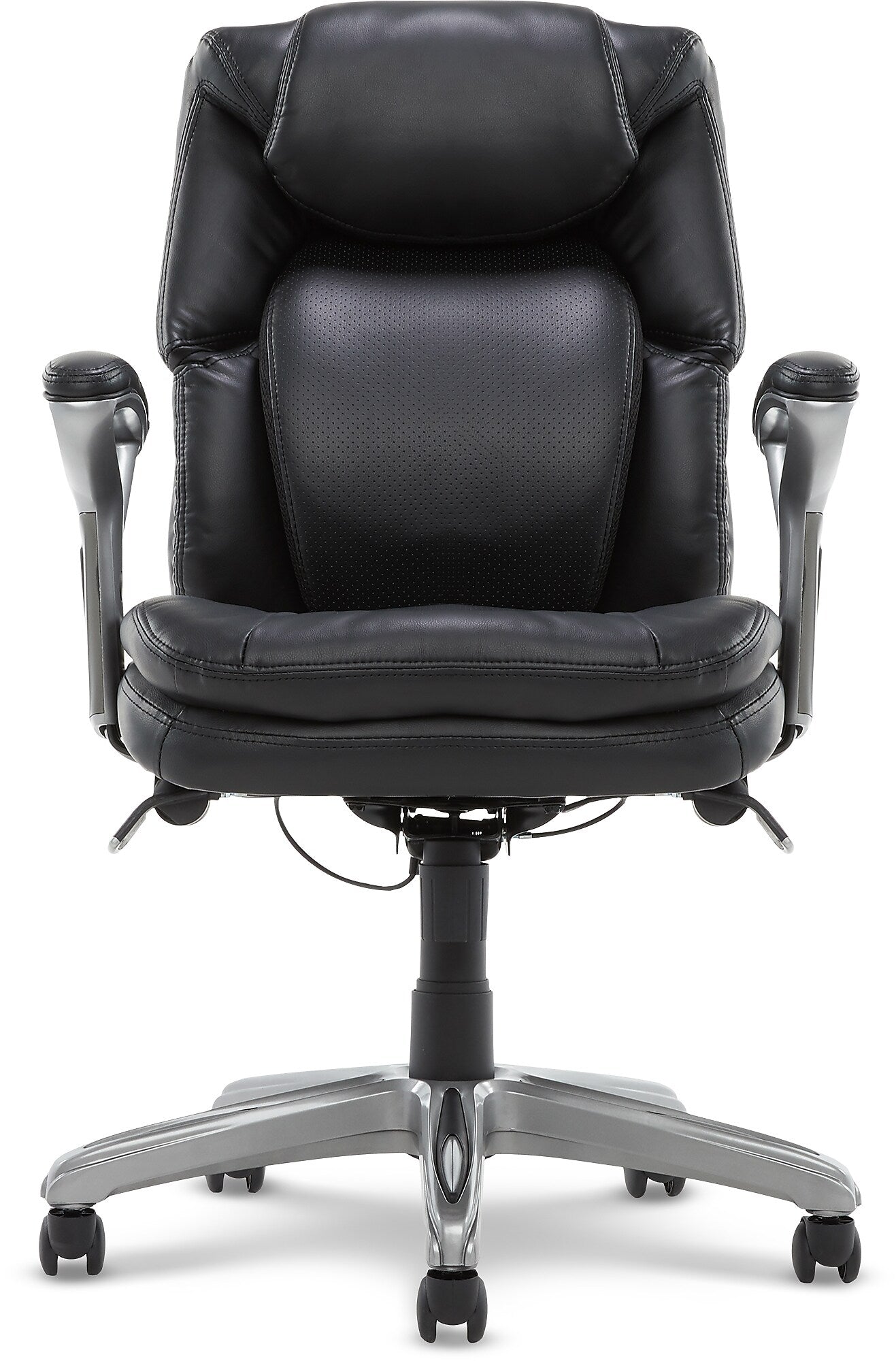 Serta AIR Bonded Leather Executive Chair, Black