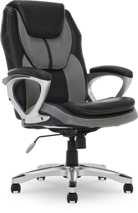 Serta Amplify Ergonomic Faux Leather/Mesh Swivel Executive Chair, Gray