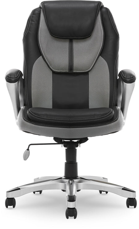 Serta Amplify Ergonomic Faux Leather/Mesh Swivel Executive Chair, Gray