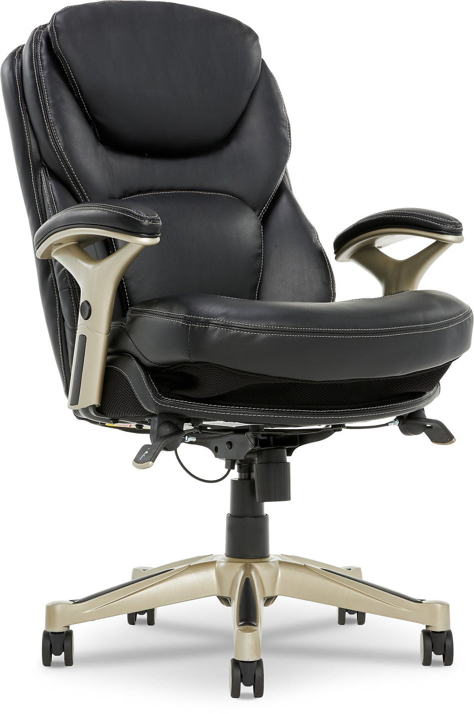 Serta Back in Motion Leather Executive Chair, Black