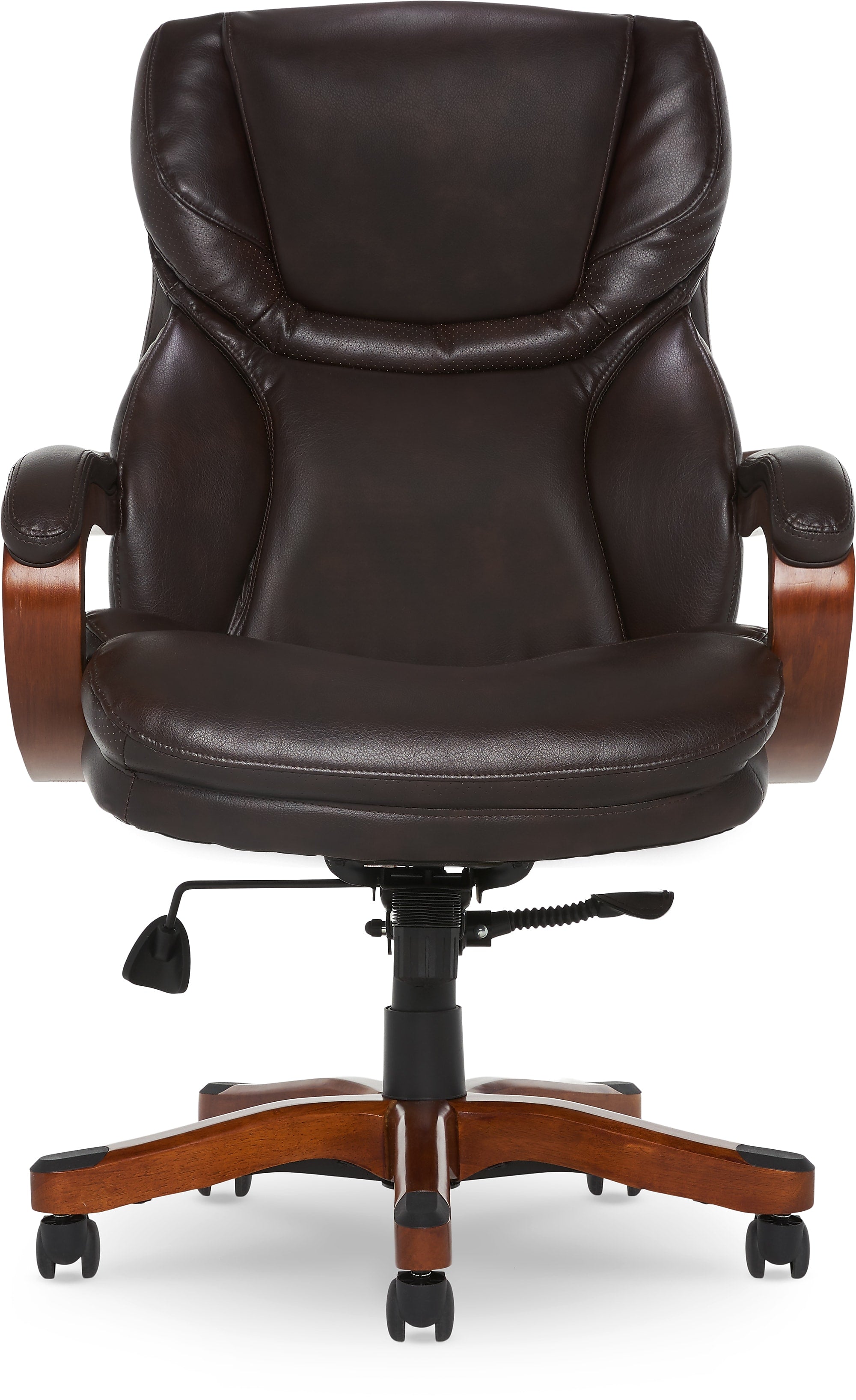 Serta Big and Tall Ergonomic Bonded Leather Swivel Executive Chair, Light Brown