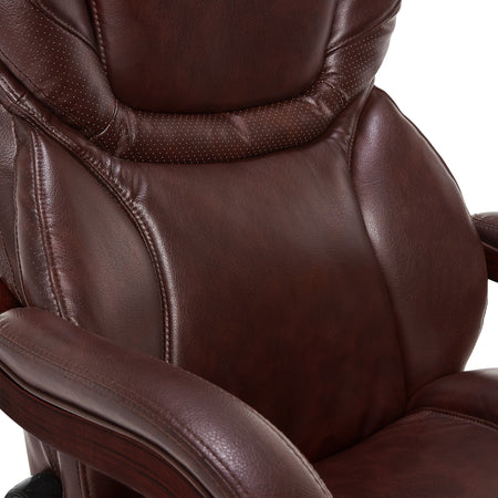 Serta Big & Tall Ergonomic Faux Leather Executive Big & Tall Chair, 350 lb. Capacity, Rich Espresso