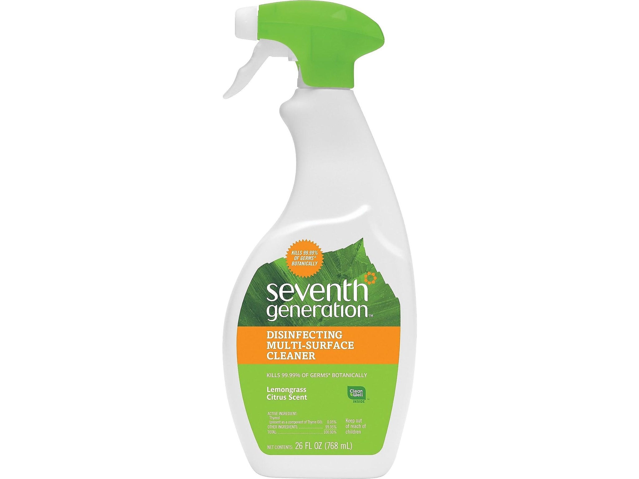 Seventh Generation Disinfectant All-Purpose Cleaner, Lemongrass Citrus, 26 Oz.