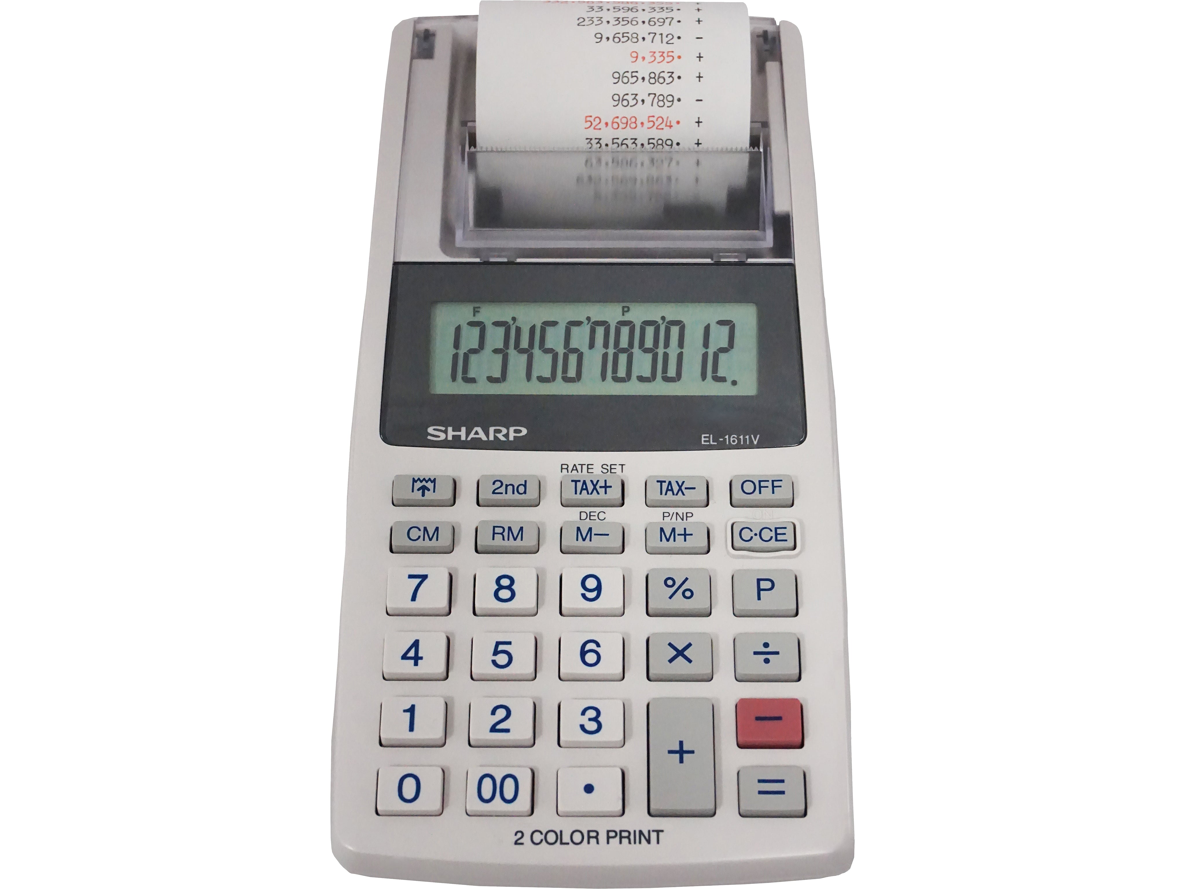 Sharp EL-1611V 12-Digit Desktop Calculator, Gray