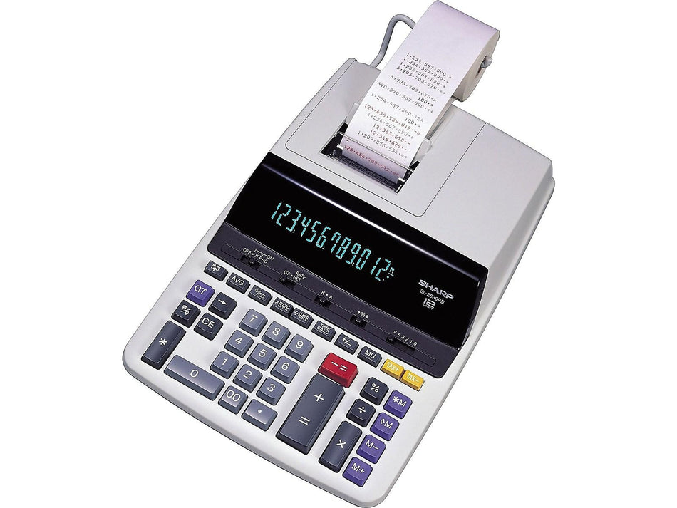 Sharp EL-2630PIII 12-Digit Desktop Calculator, White