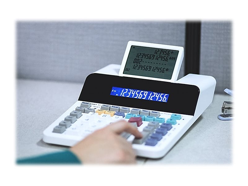 Sharp Paperless  12-Digit Desktop Calculator, White