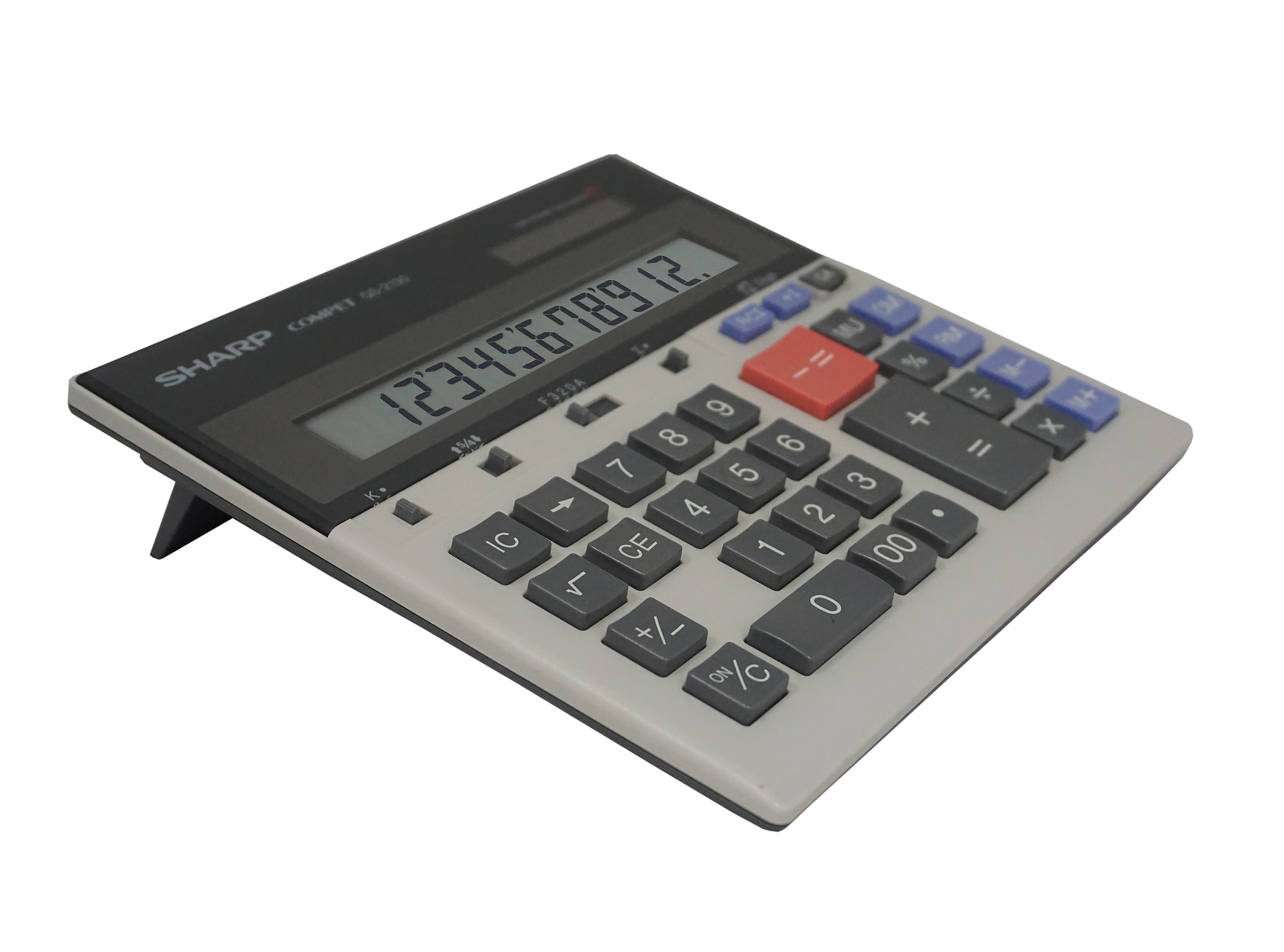 Sharp QS-2130 12-Digit Battery/Solar Powered Financial Calculator, Gray